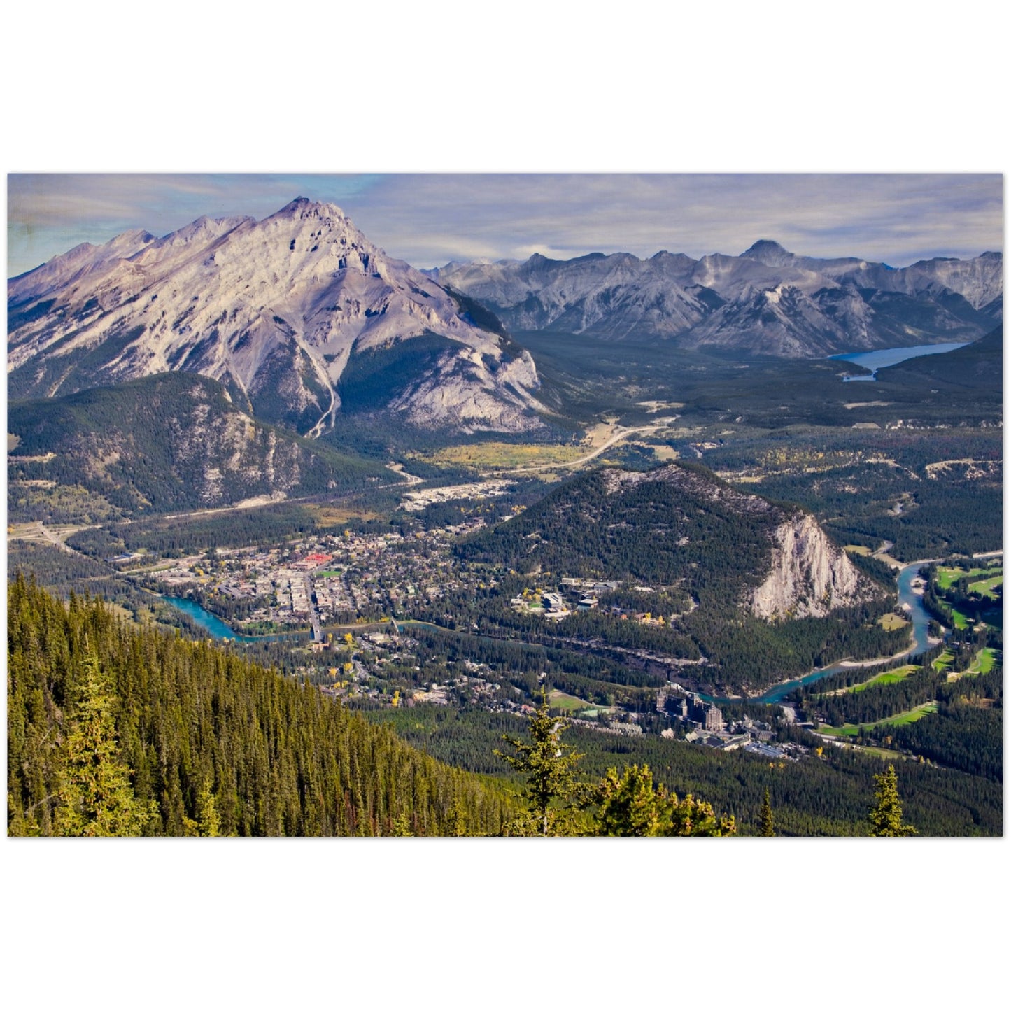 Wood Print - Bow Valley Sulphur Mountain