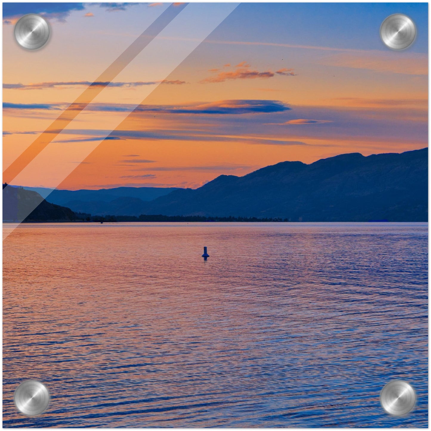 Acrylic Print - Penticton Okanagan Lake Sunset