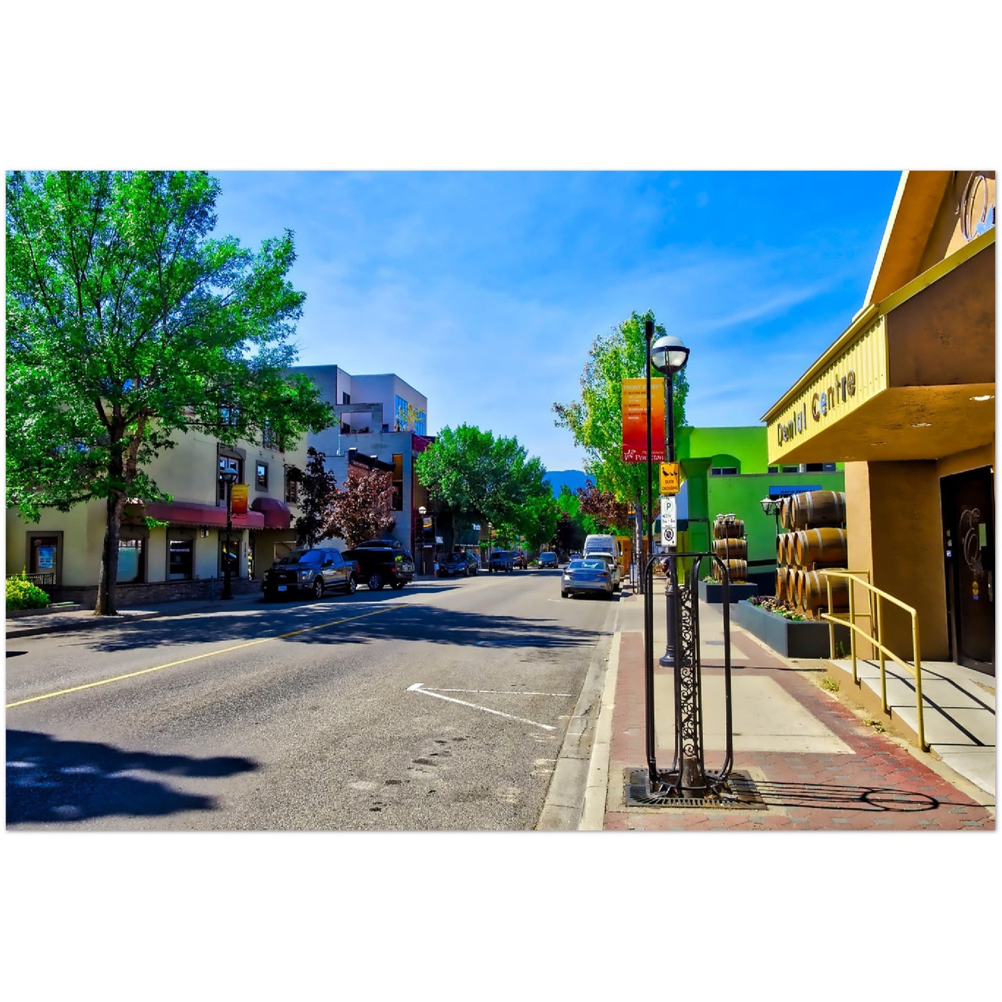 Premium Semi-Glossy Poster Print - Penticton Front Street HDR