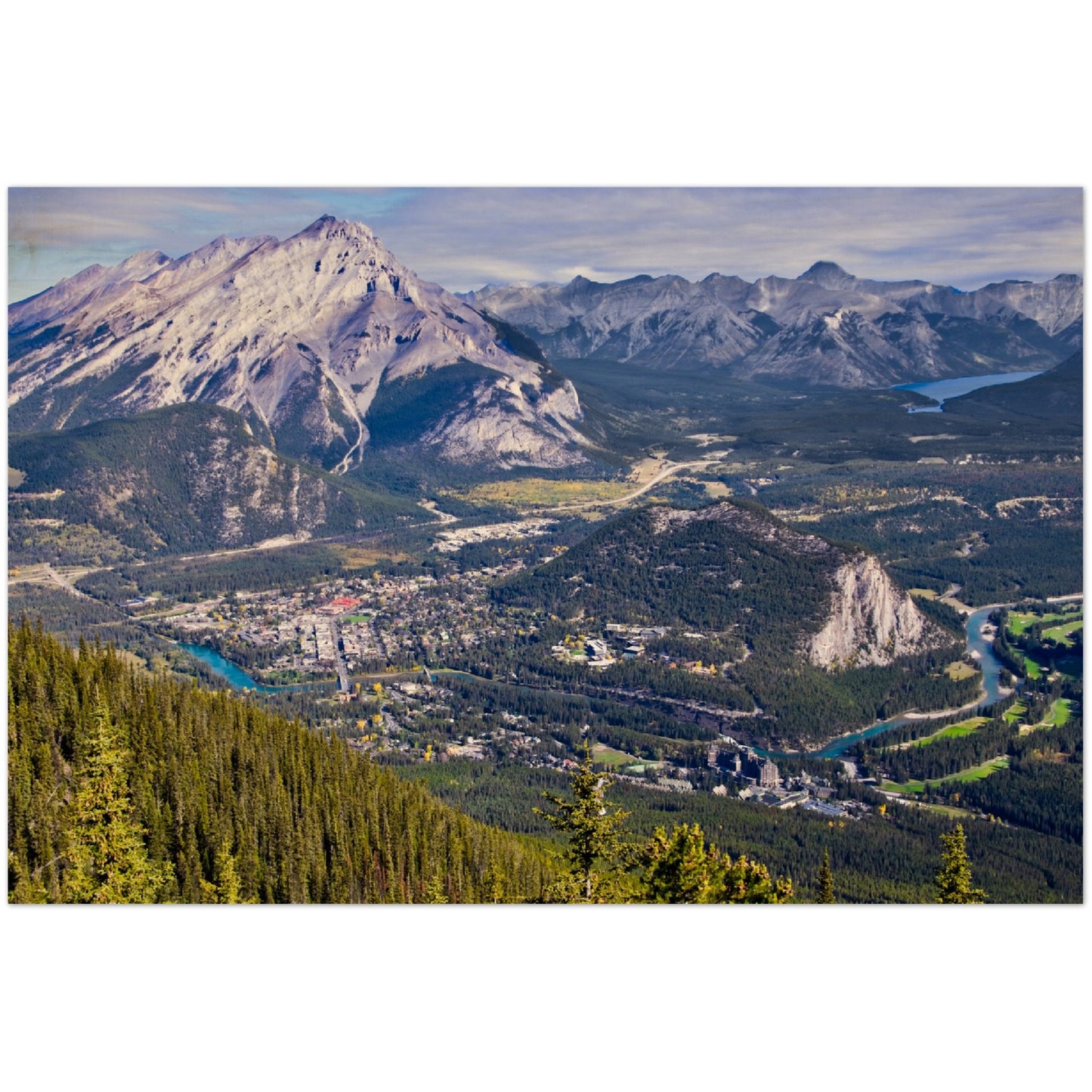 Wood Print - Bow Valley Sulphur Mountain