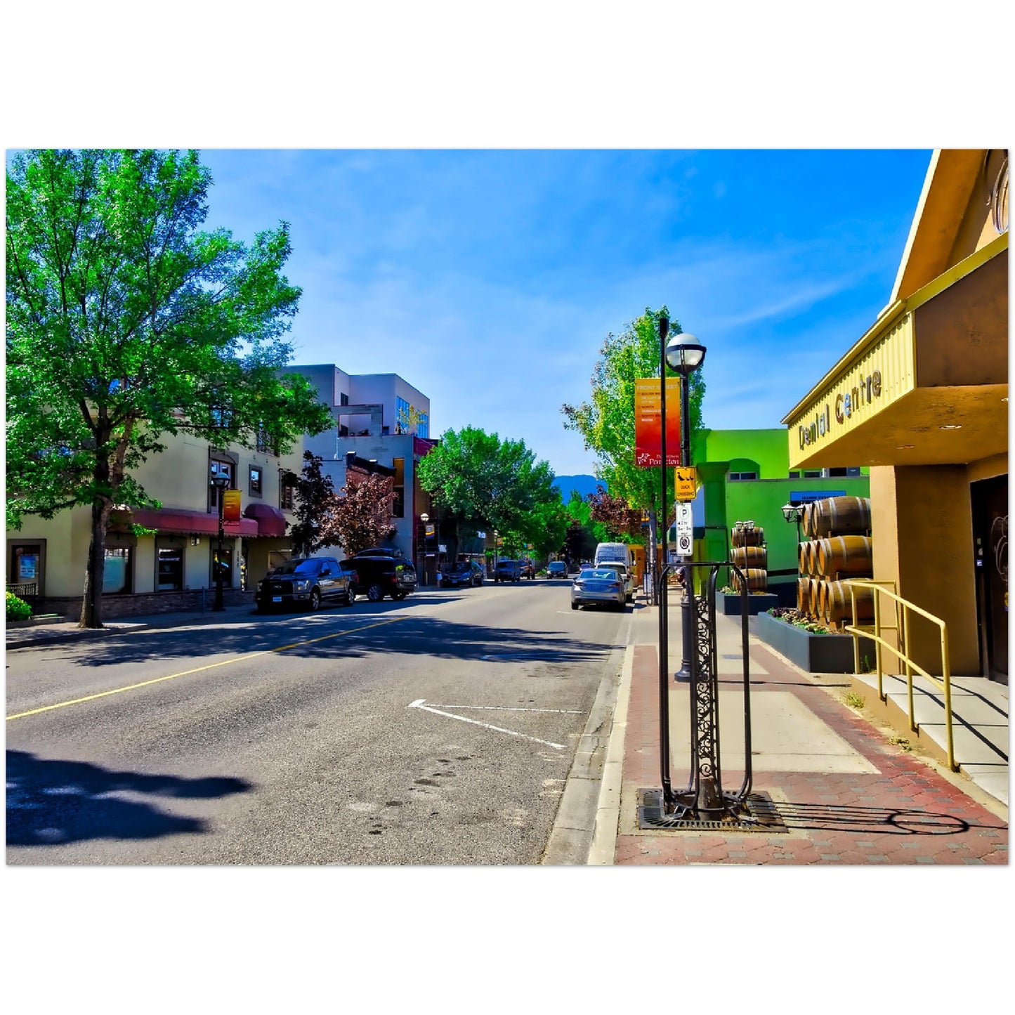 Premium Semi-Glossy Poster Print - Penticton Front Street HDR