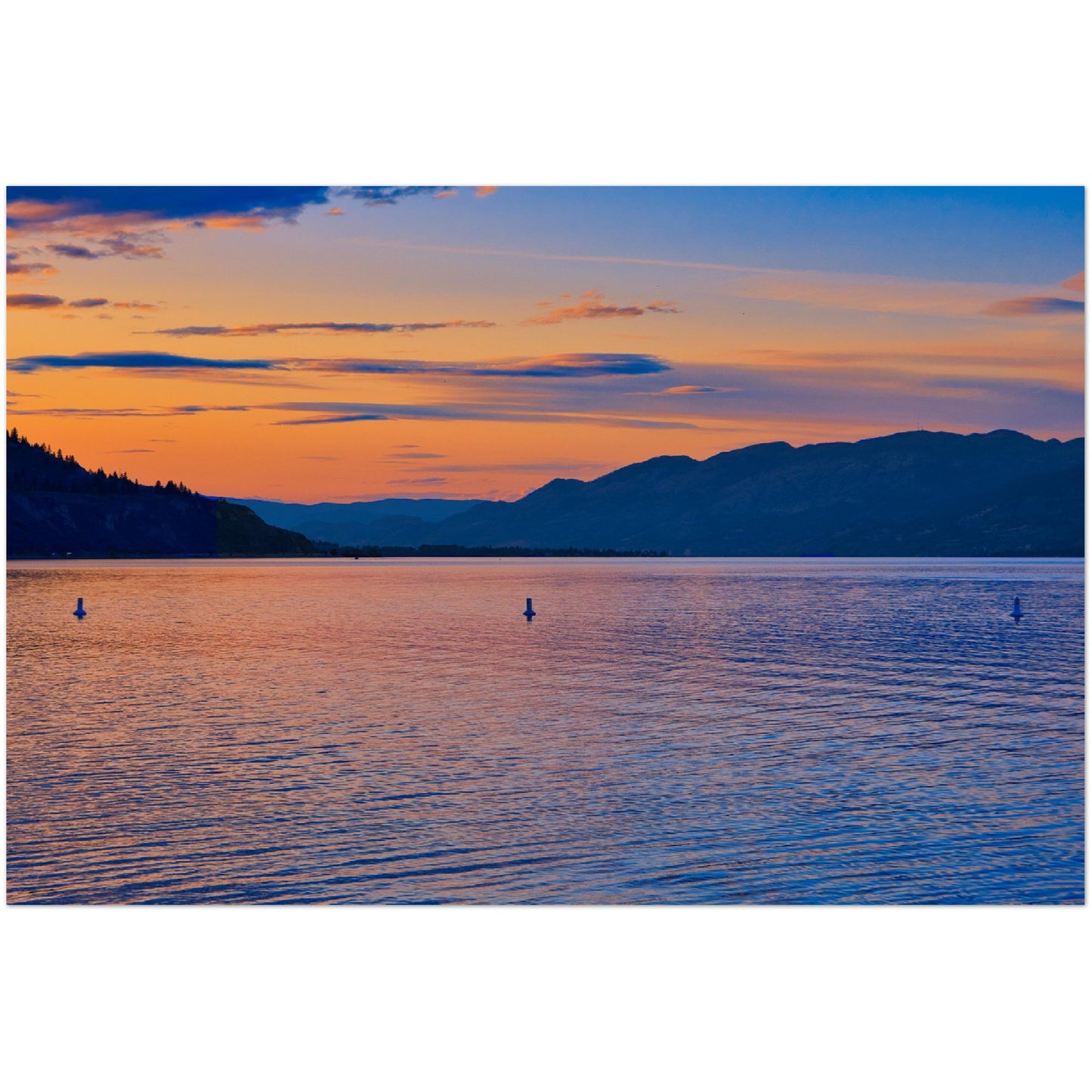 Foam Print - Penticton Okanagan Lake Sunset