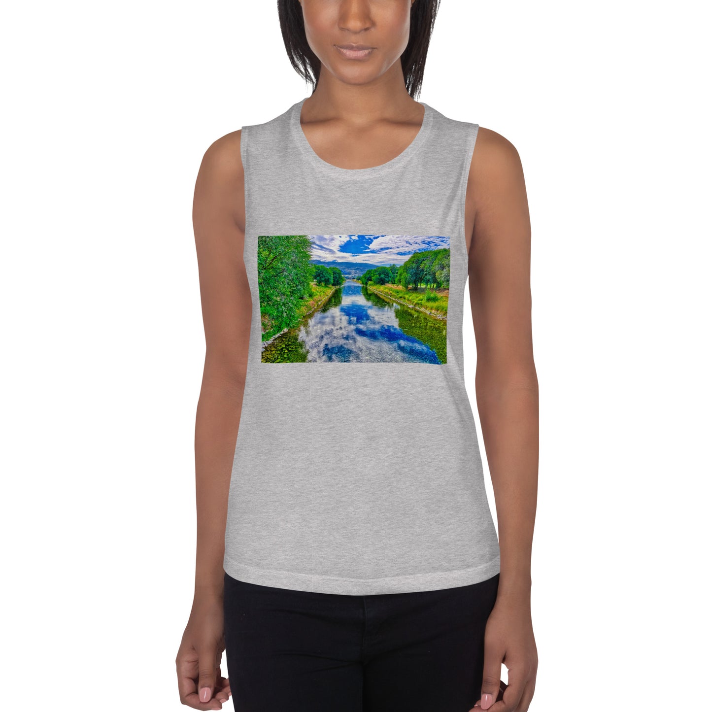Ladies’ Muscle Tank - Penticton Okanagan River Channel HDR
