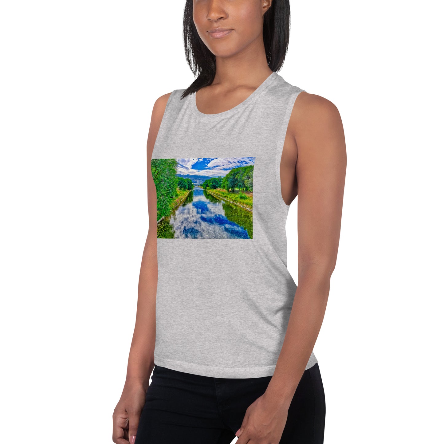 Ladies’ Muscle Tank - Penticton Okanagan River Channel HDR