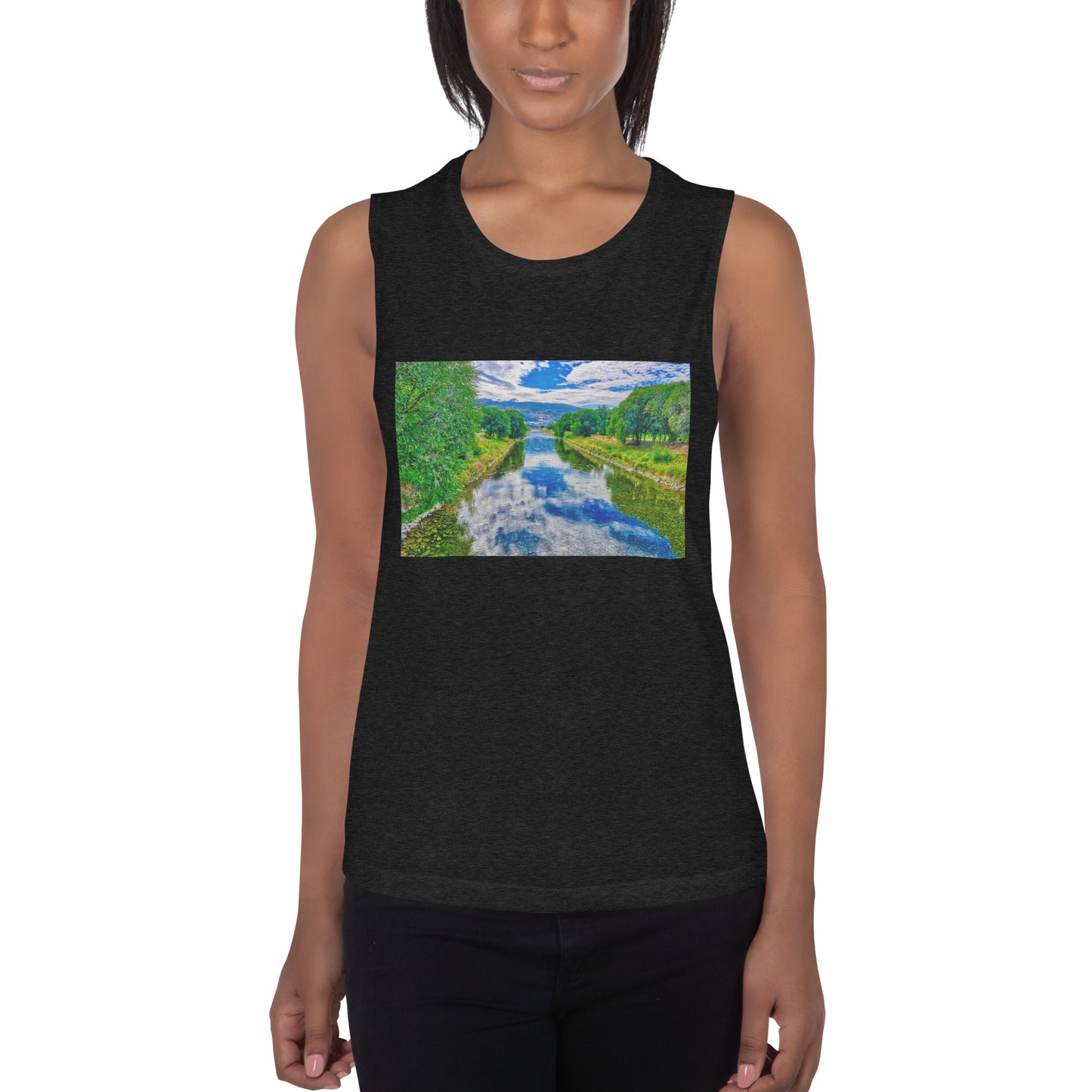Ladies’ Muscle Tank - Penticton Okanagan River Channel HDR