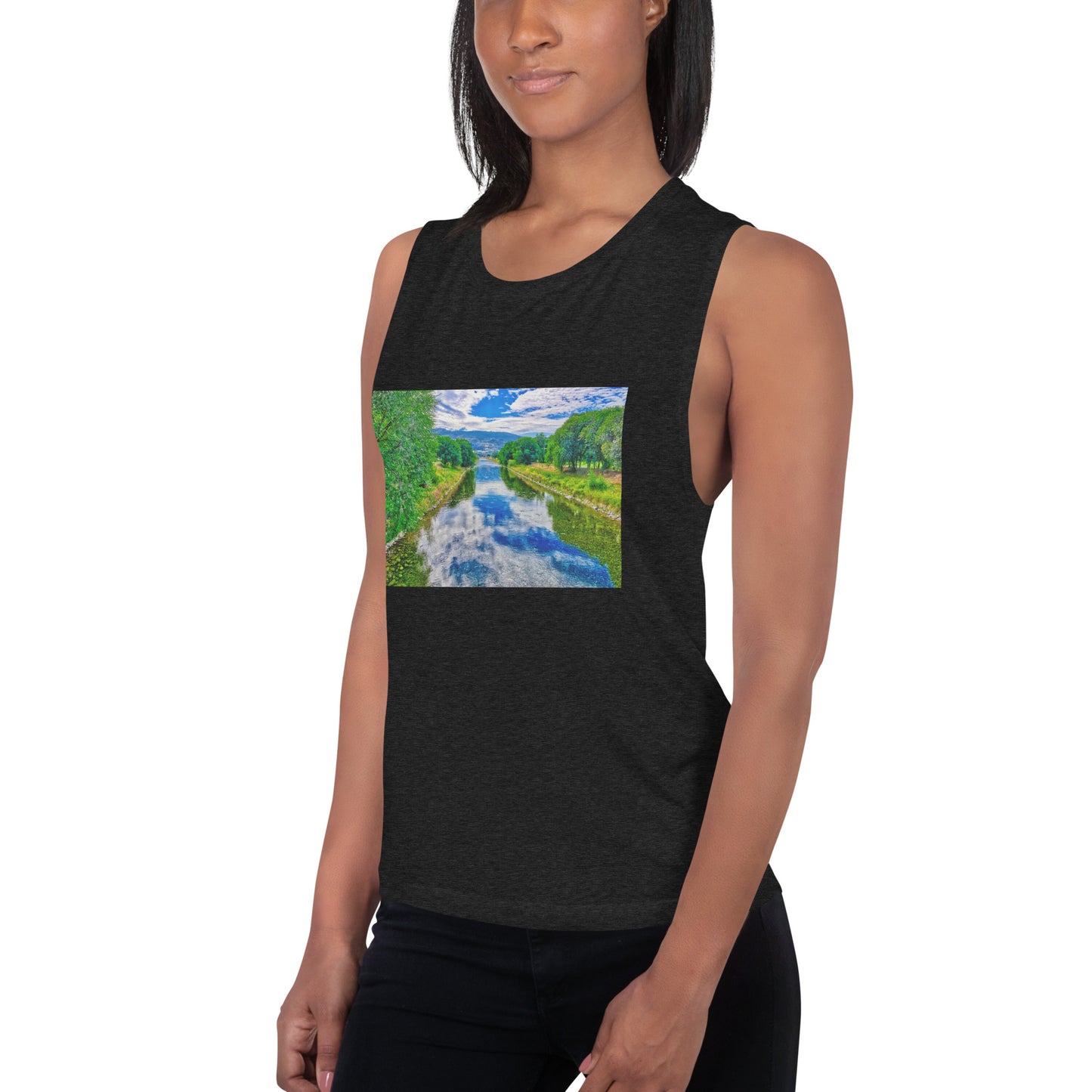Ladies’ Muscle Tank - Penticton Okanagan River Channel HDR