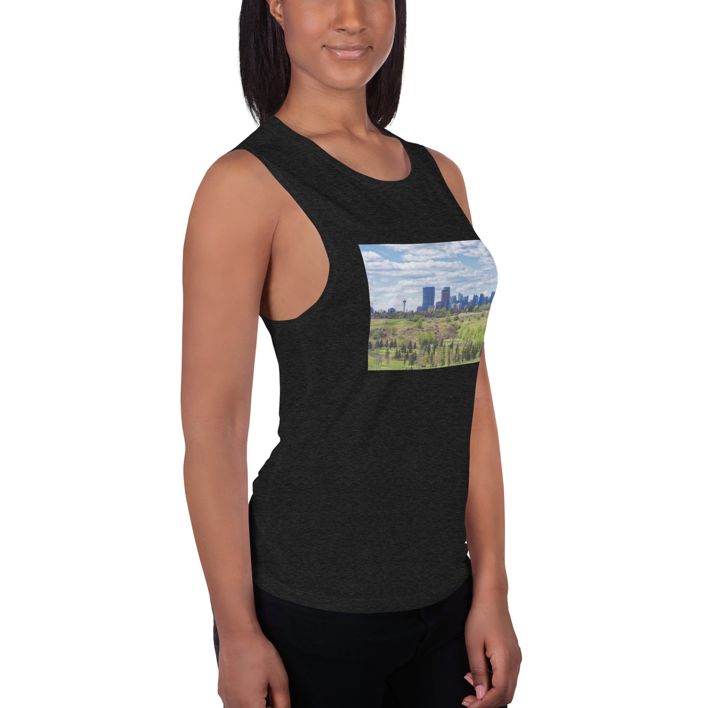 Ladies’ Muscle Tank - Downtown Calgary Vista Heights Hill