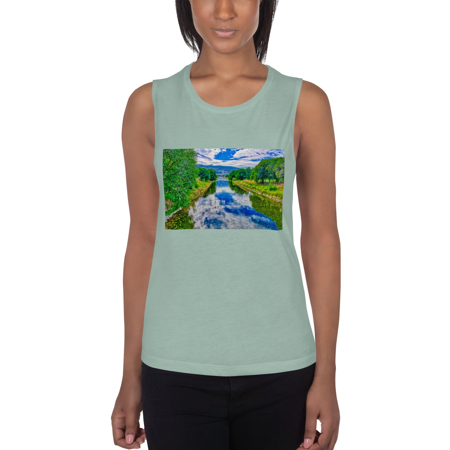 Ladies’ Muscle Tank - Penticton Okanagan River Channel HDR