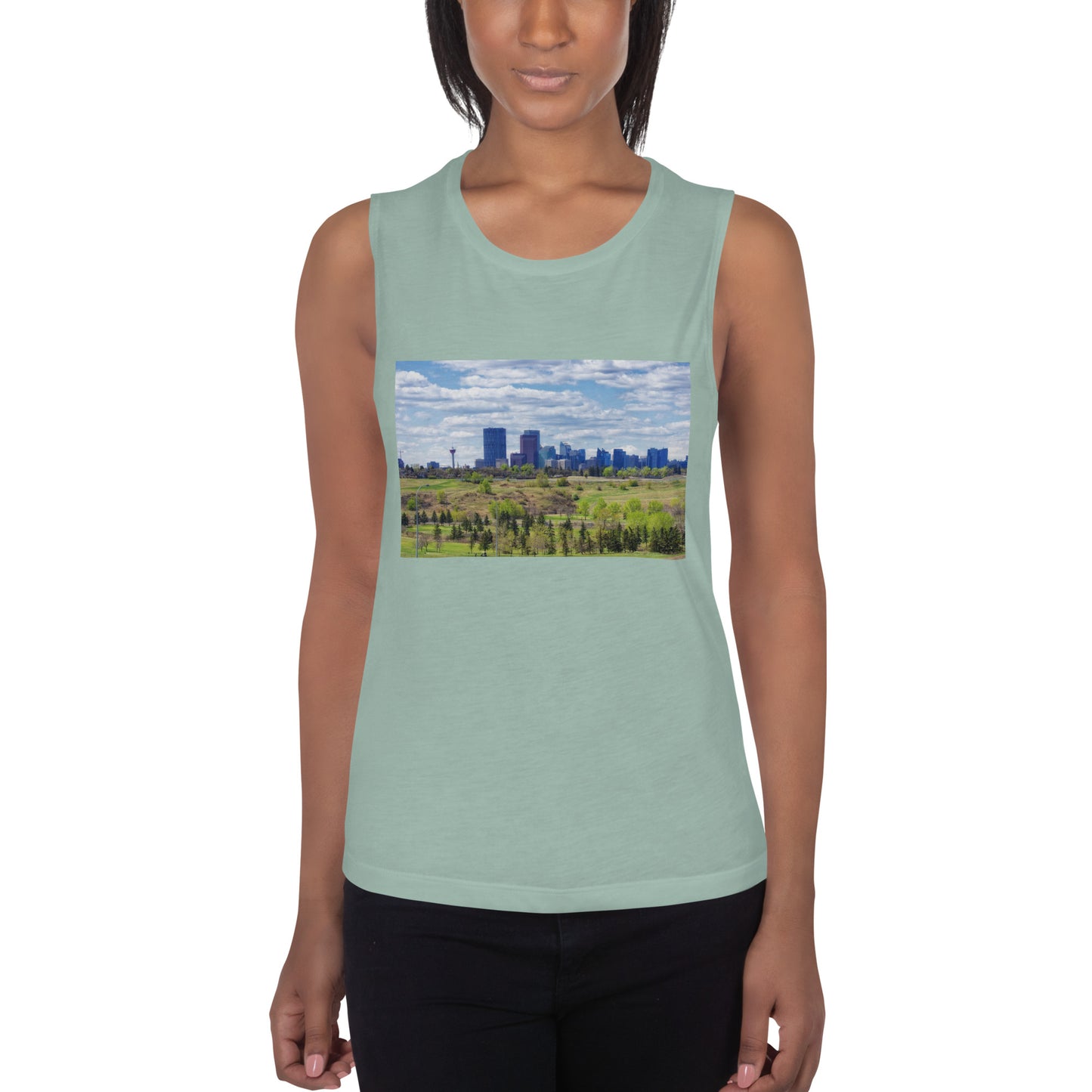 Ladies’ Muscle Tank - Downtown Calgary Vista Heights Hill