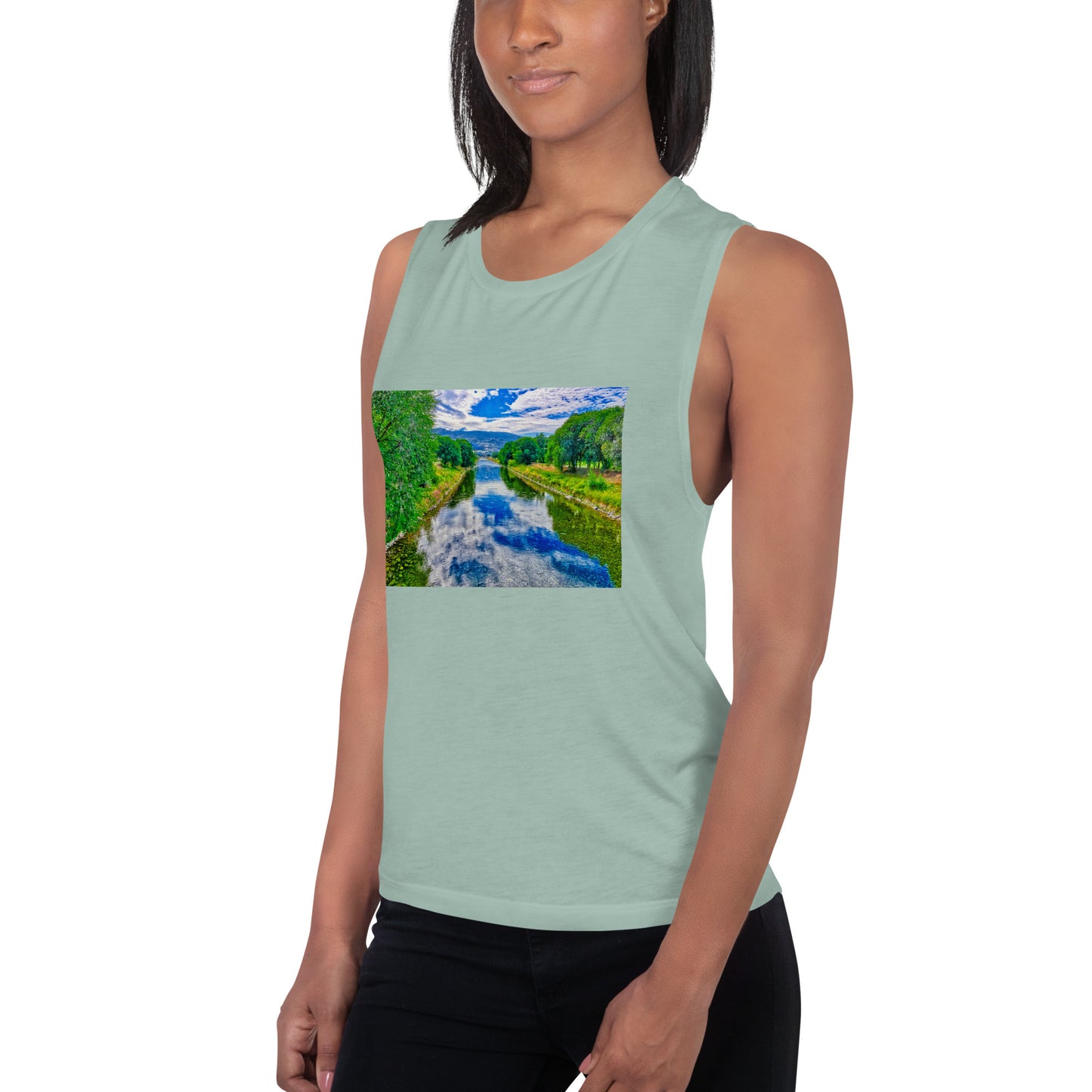 Ladies’ Muscle Tank - Penticton Okanagan River Channel HDR