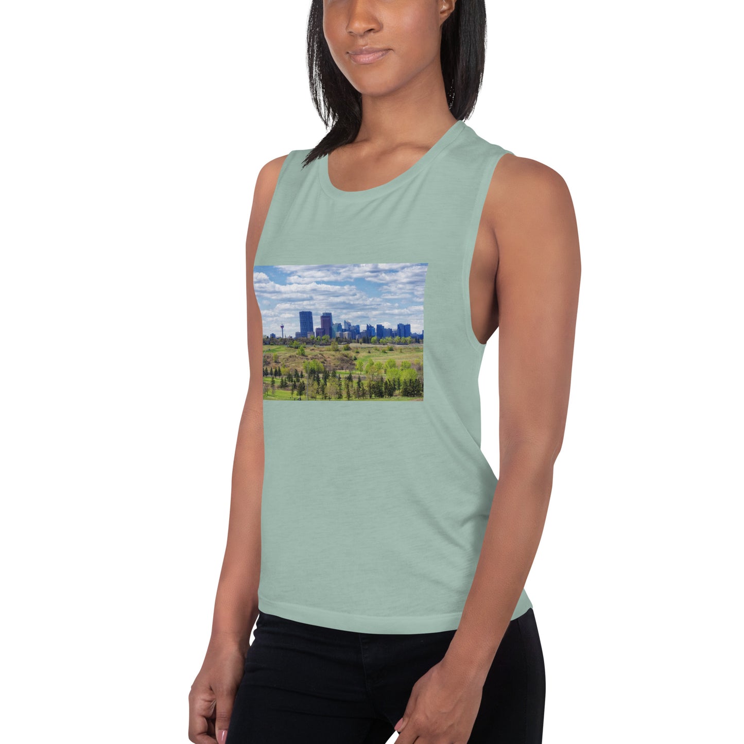 Ladies’ Muscle Tank - Downtown Calgary Vista Heights Hill