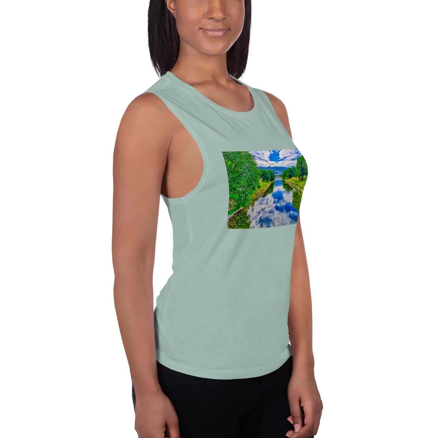 Ladies’ Muscle Tank - Penticton Okanagan River Channel HDR