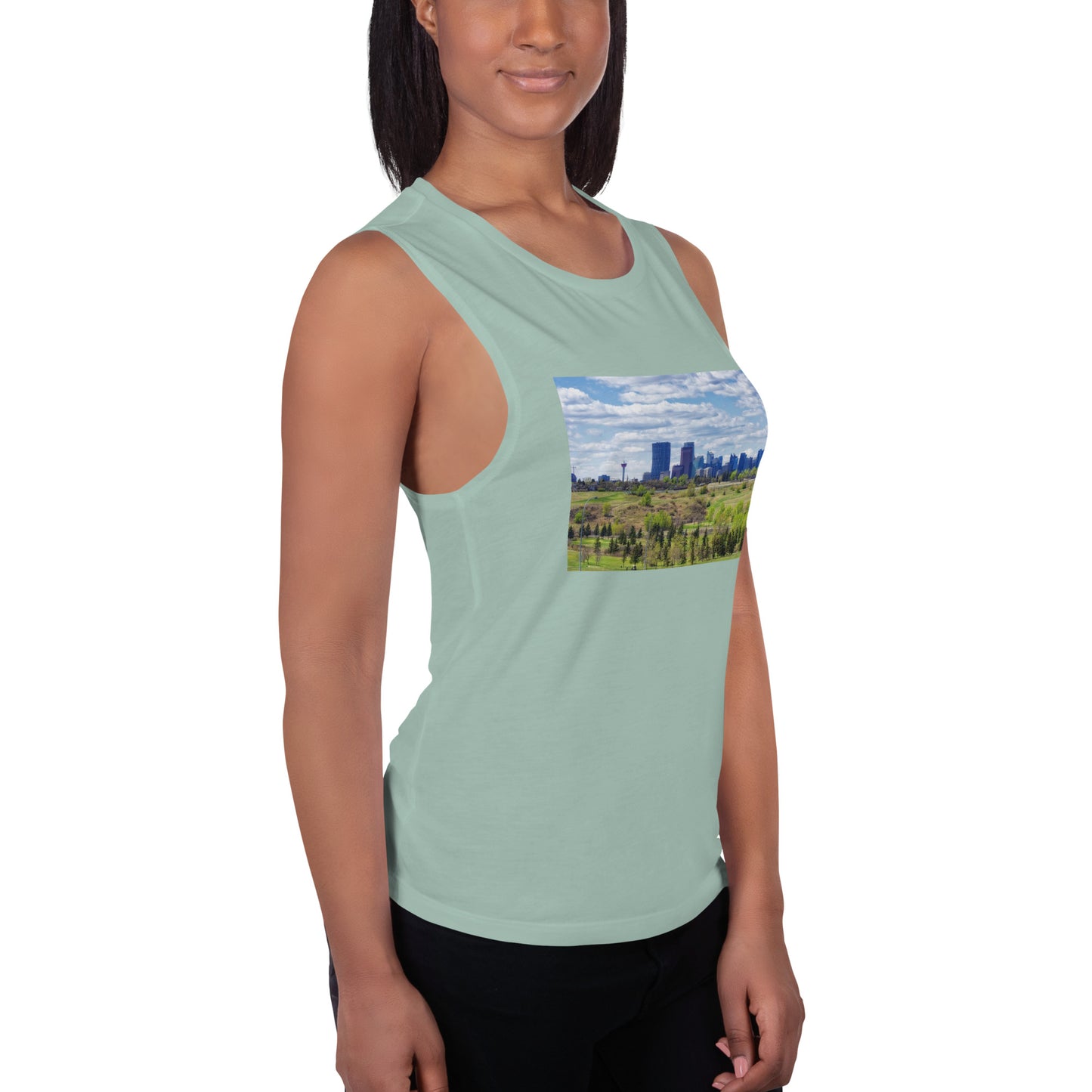 Ladies’ Muscle Tank - Downtown Calgary Vista Heights Hill