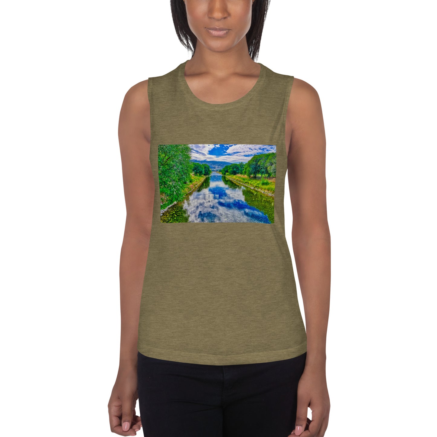 Ladies’ Muscle Tank - Penticton Okanagan River Channel HDR