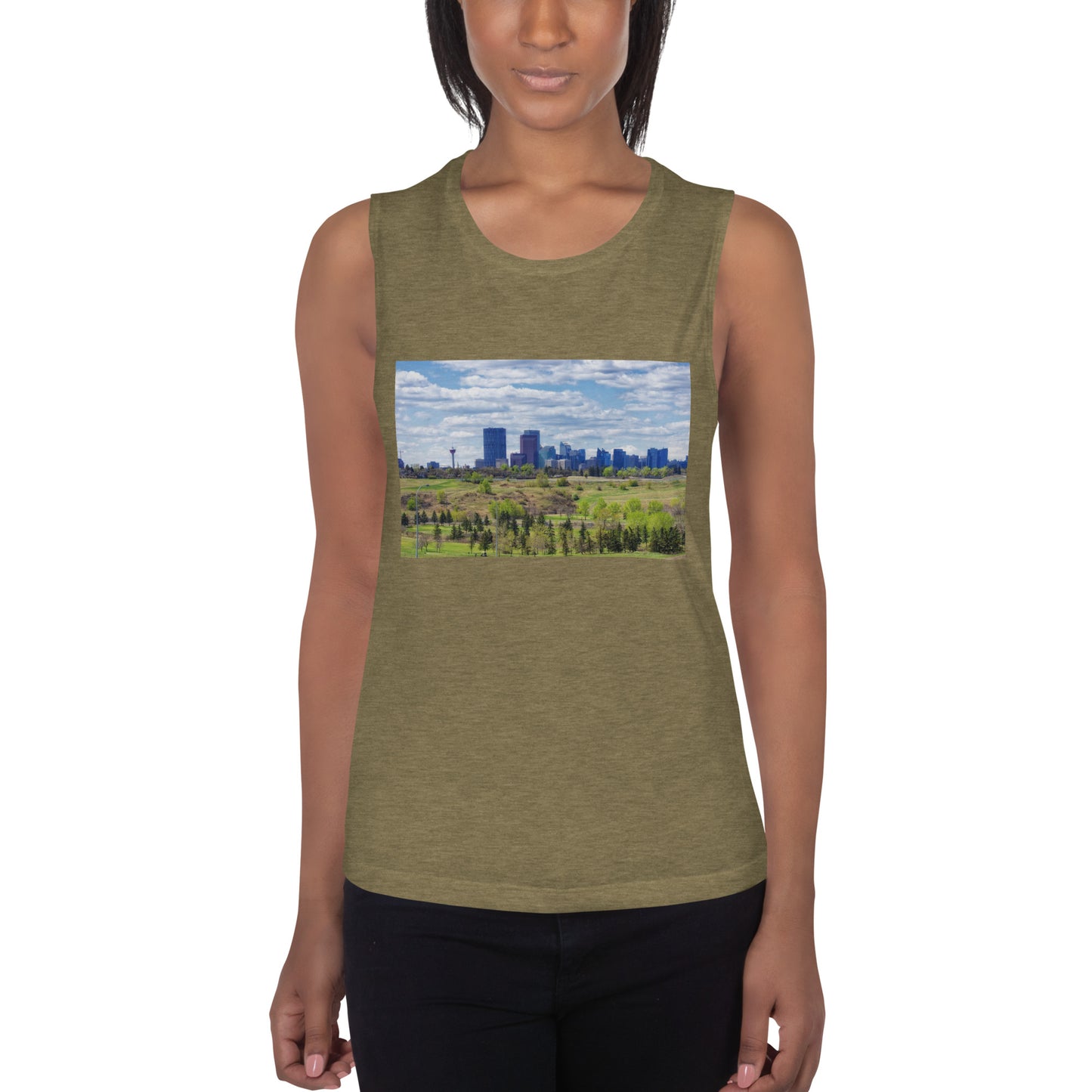 Ladies’ Muscle Tank - Downtown Calgary Vista Heights Hill