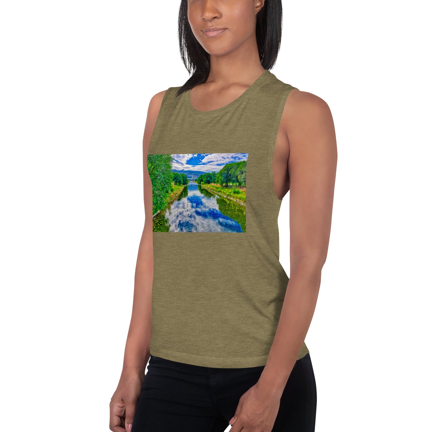 Ladies’ Muscle Tank - Penticton Okanagan River Channel HDR