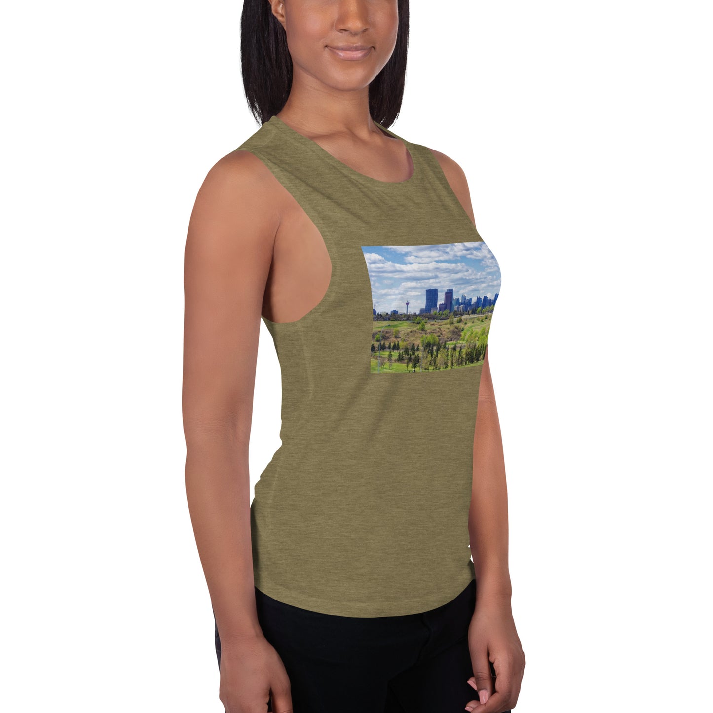 Ladies’ Muscle Tank - Downtown Calgary Vista Heights Hill