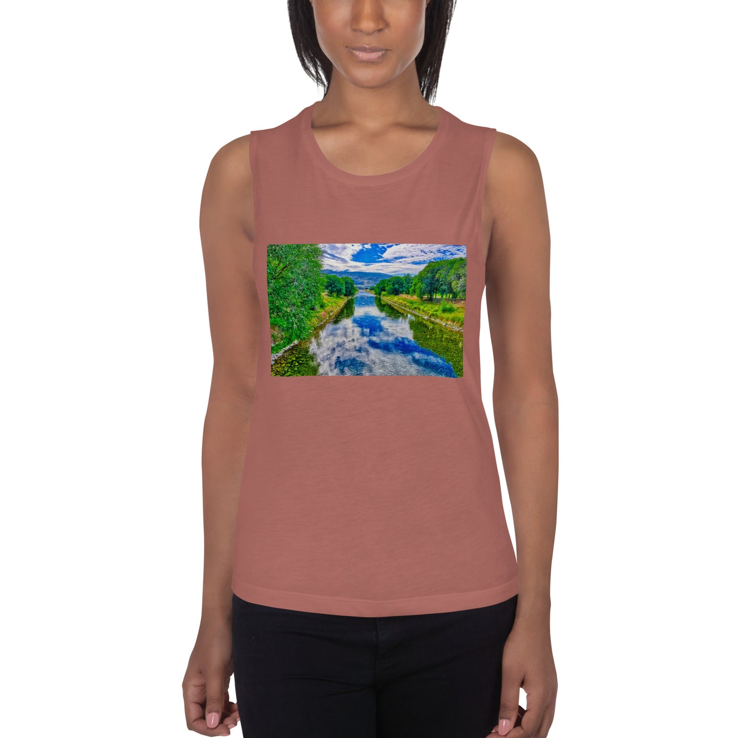 Ladies’ Muscle Tank - Penticton Okanagan River Channel HDR