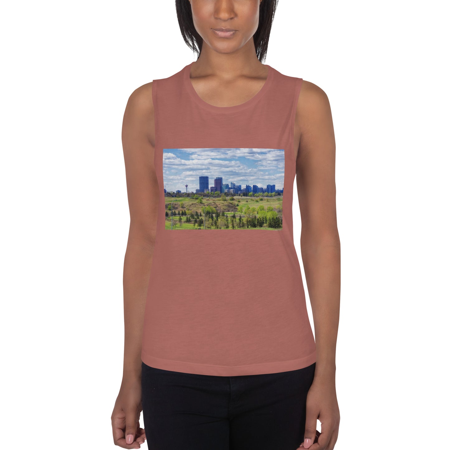 Ladies’ Muscle Tank - Downtown Calgary Vista Heights Hill