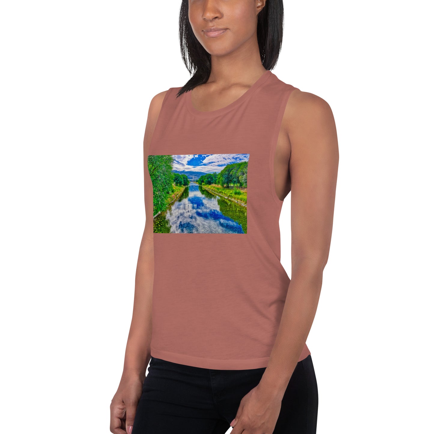 Ladies’ Muscle Tank - Penticton Okanagan River Channel HDR