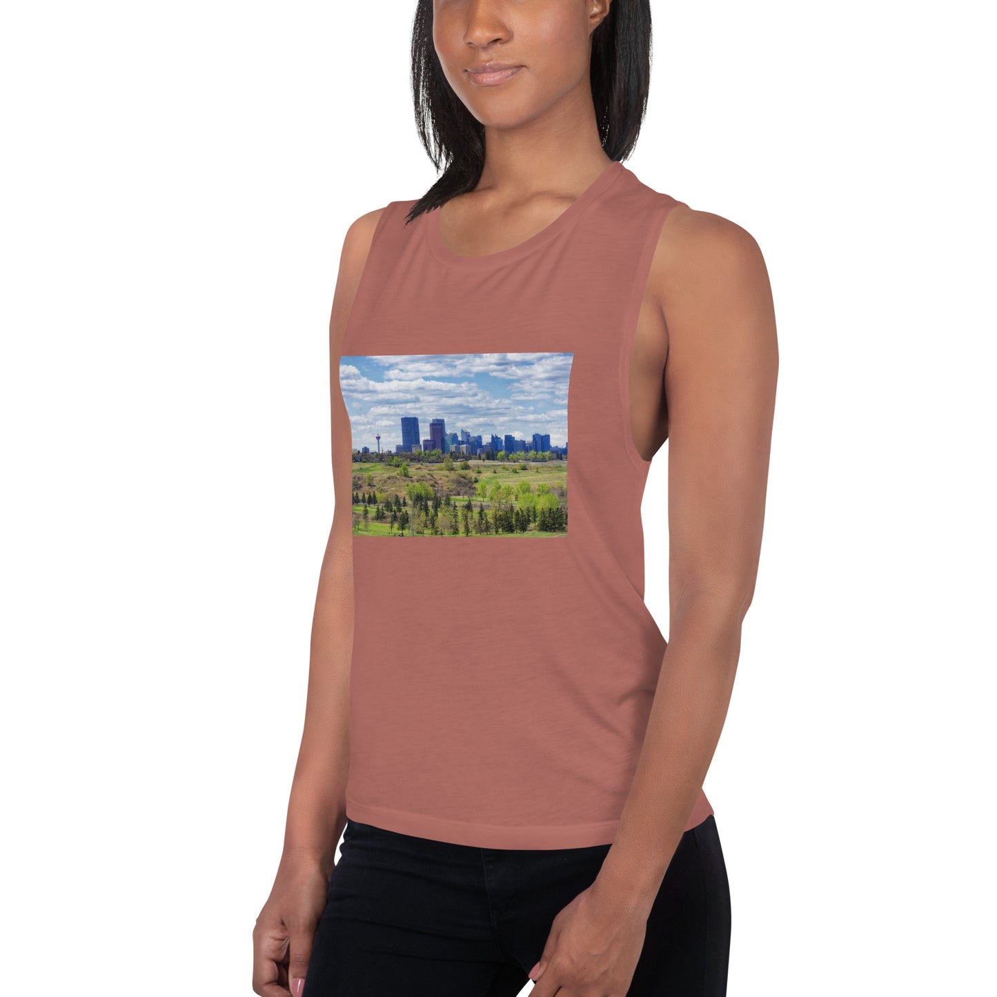 Ladies’ Muscle Tank - Downtown Calgary Vista Heights Hill