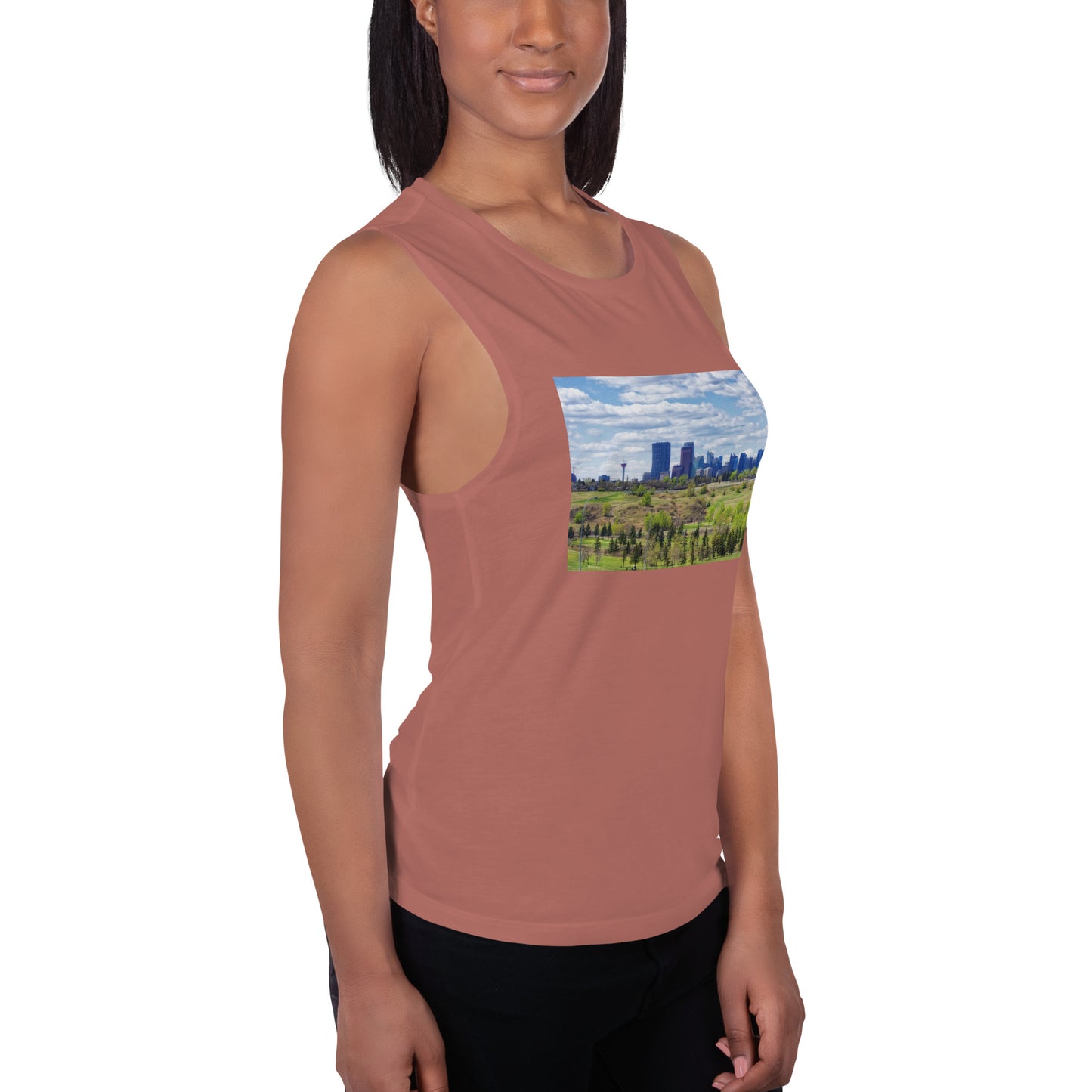 Ladies’ Muscle Tank - Downtown Calgary Vista Heights Hill