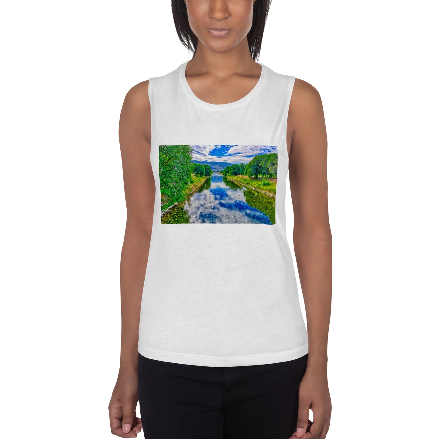Ladies’ Muscle Tank - Penticton Okanagan River Channel HDR
