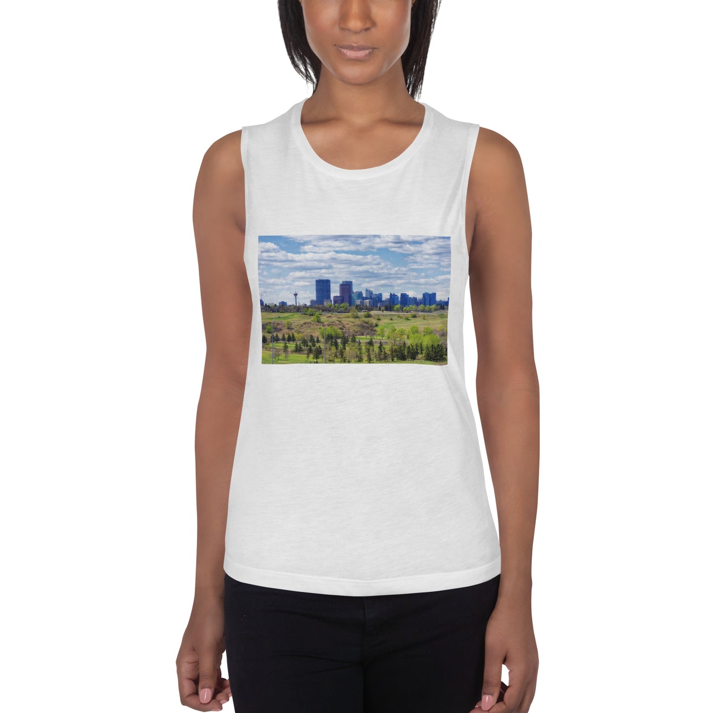 Ladies’ Muscle Tank - Downtown Calgary Vista Heights Hill