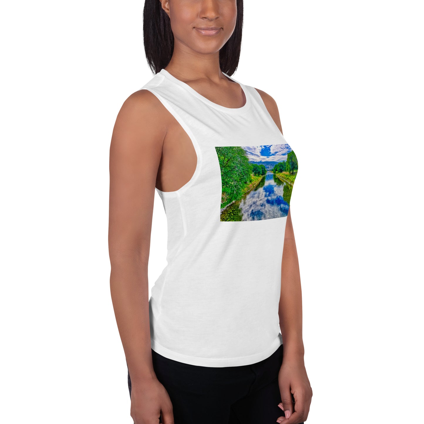 Ladies’ Muscle Tank - Penticton Okanagan River Channel HDR