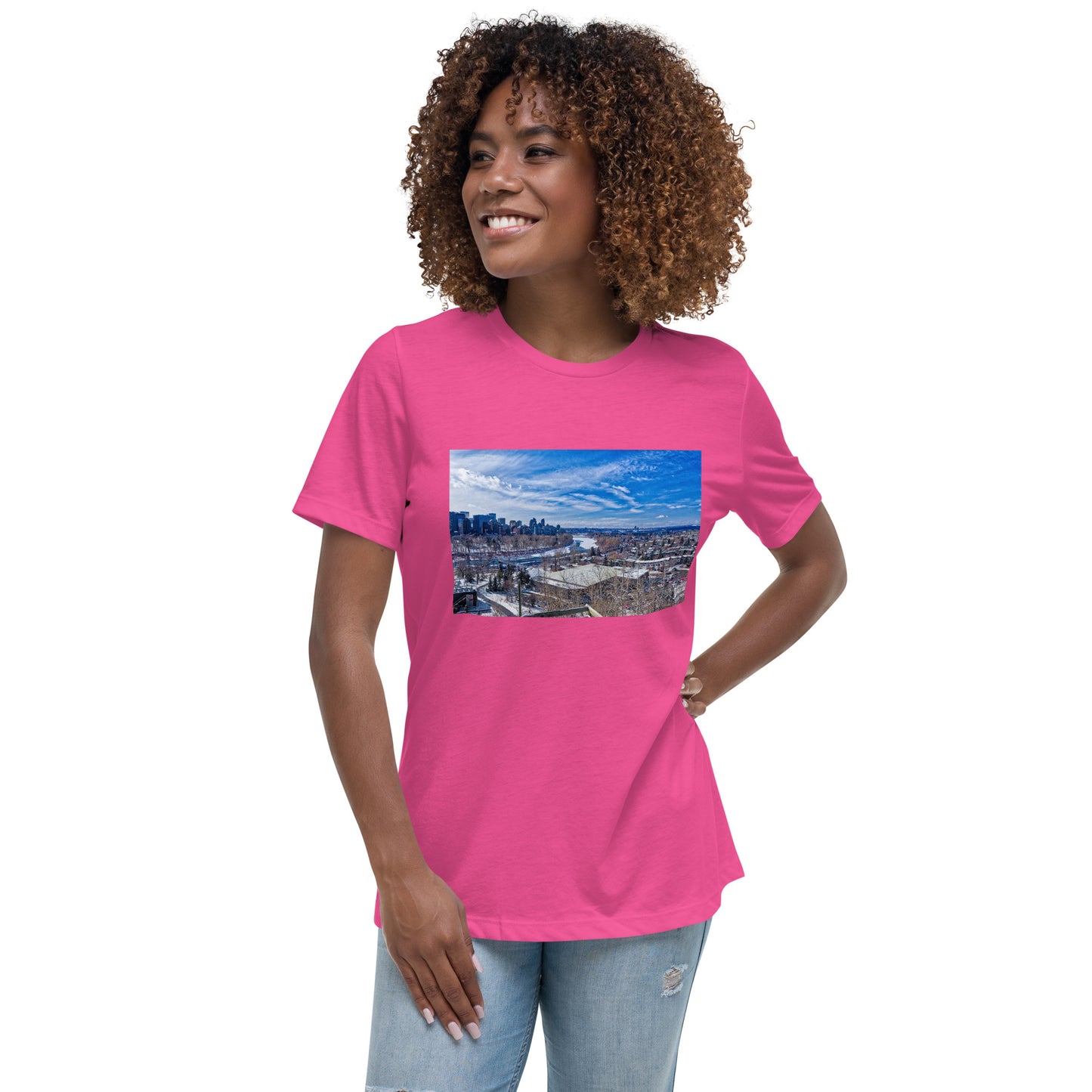 Women's Relaxed T-Shirt - McHugh Bluff Winter HDR