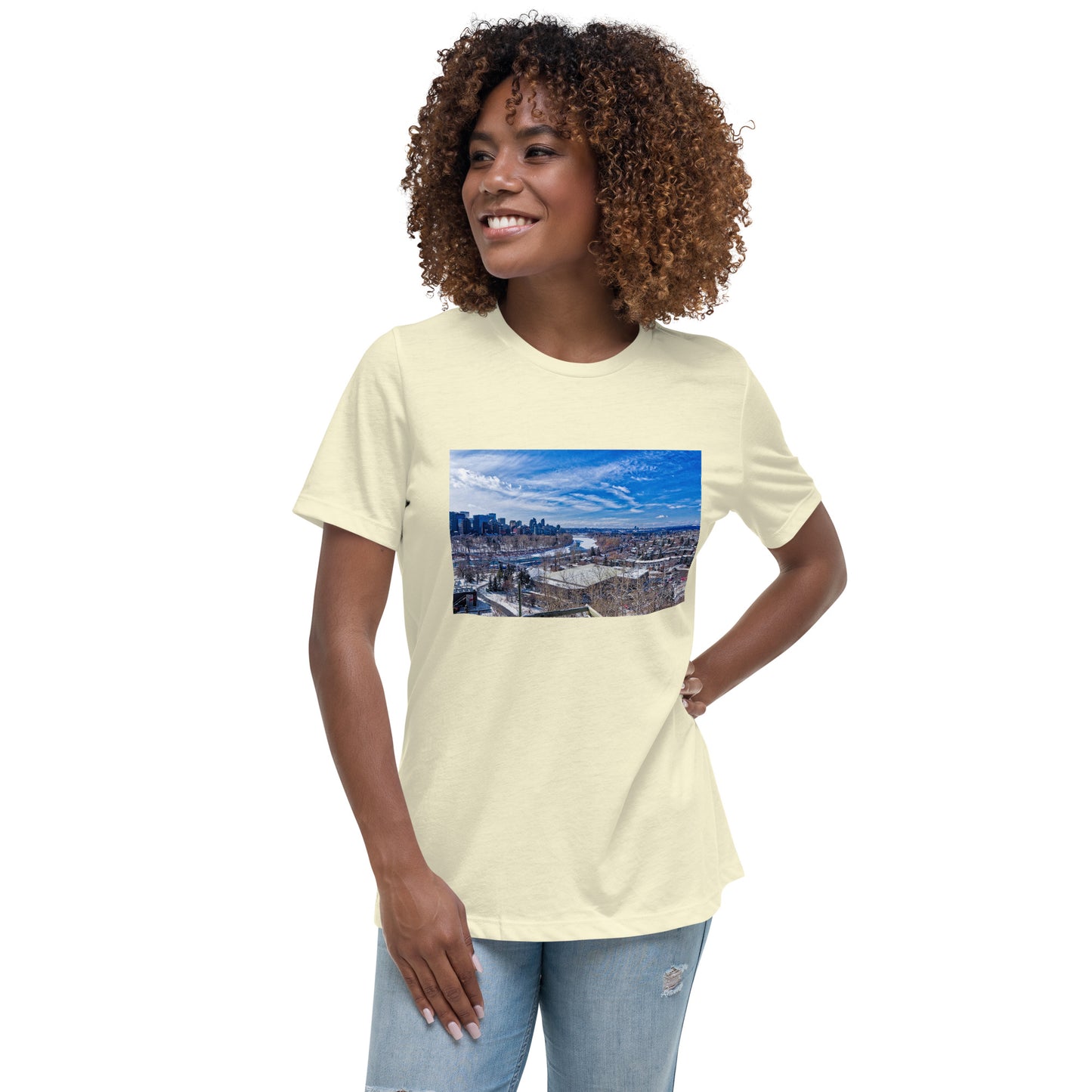 Women's Relaxed T-Shirt - McHugh Bluff Winter HDR