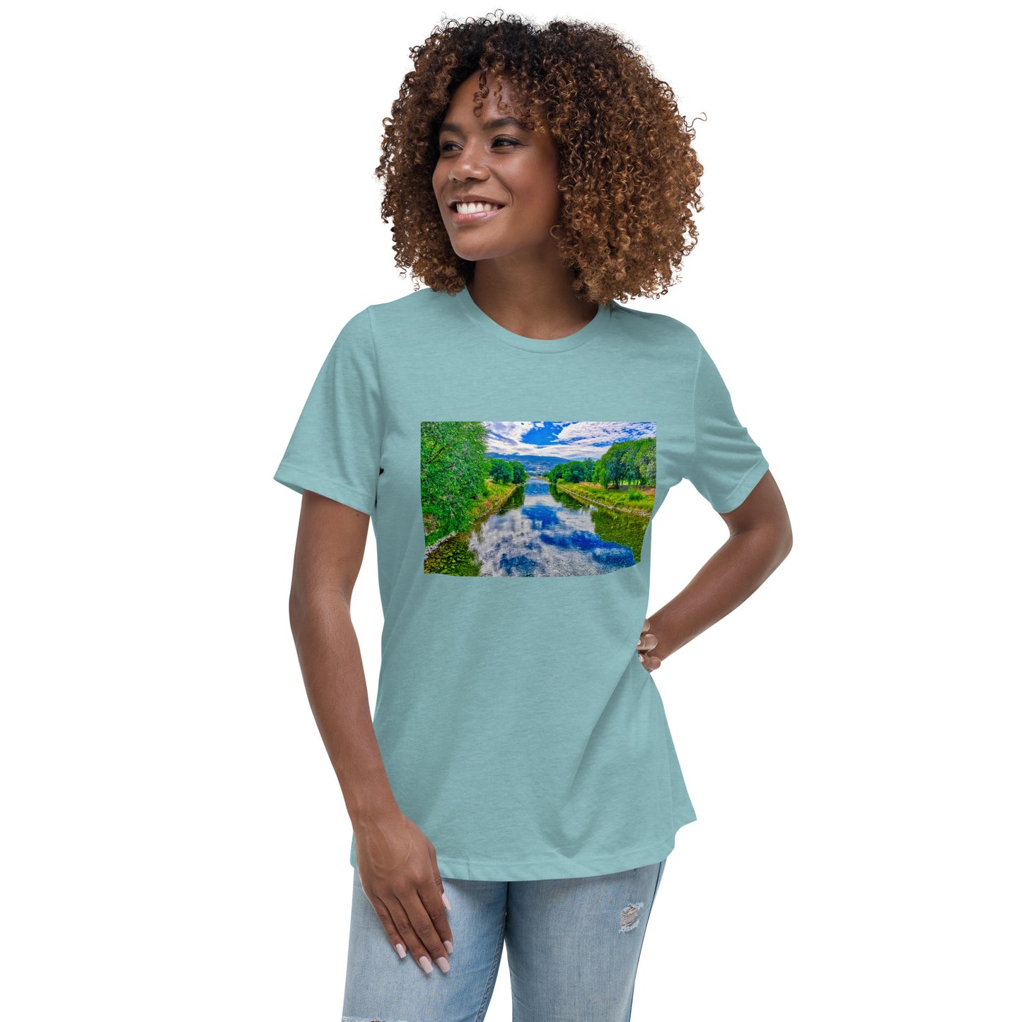 Women's Relaxed T-Shirt - Penticton Okanagan River Channel HDR