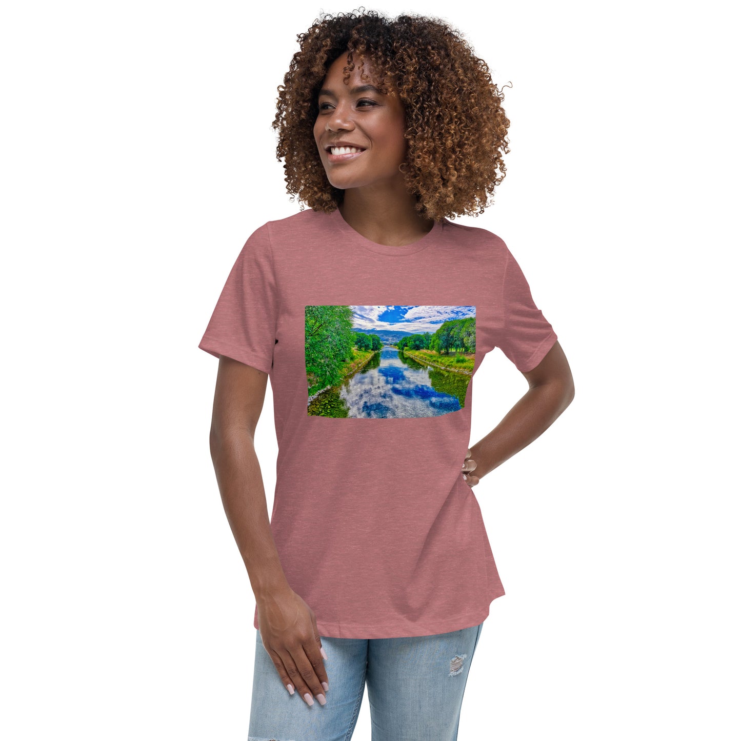 Women's Relaxed T-Shirt - Penticton Okanagan River Channel HDR