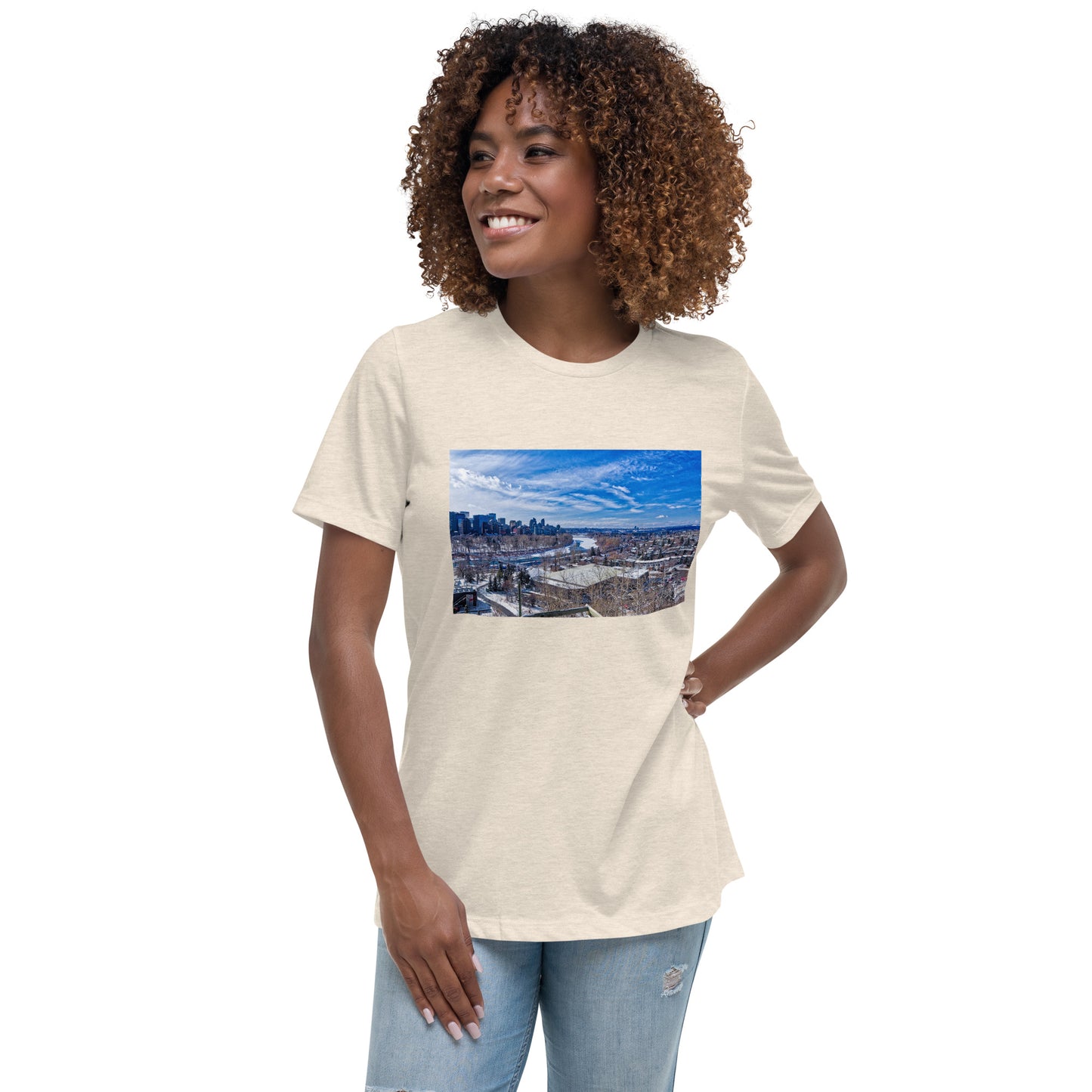 Women's Relaxed T-Shirt - McHugh Bluff Winter HDR