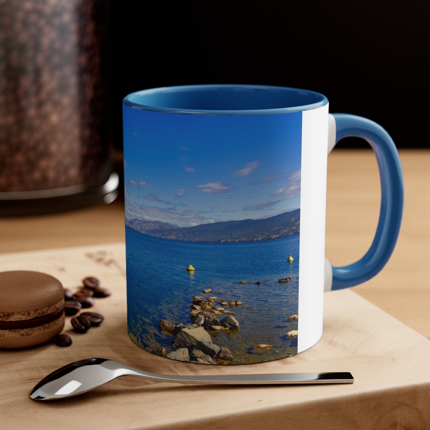 Accent Coffee Mug, 11oz - Penticton Okanagan Lake Daytime