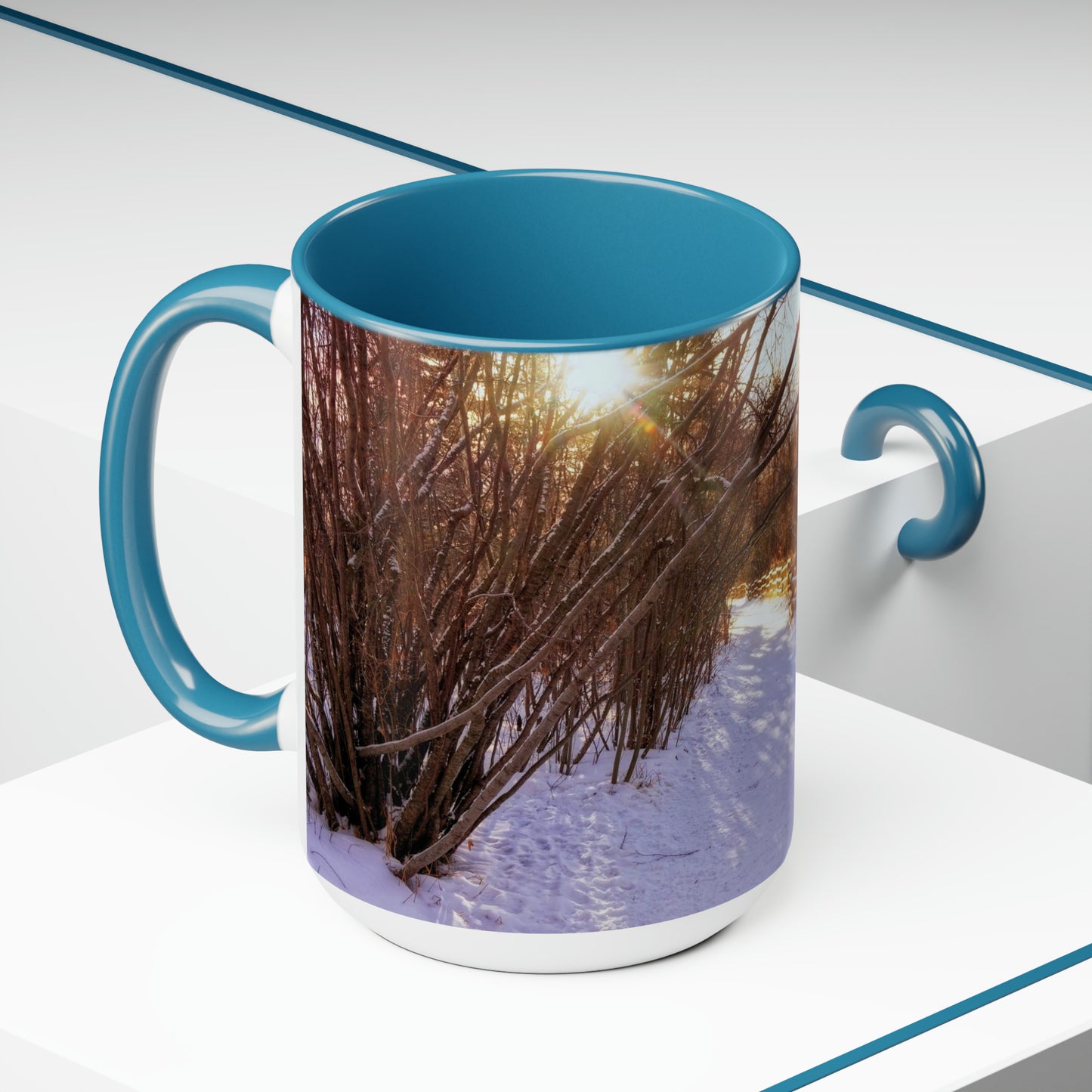 Accent Coffee Mugs, 15oz - Riverdale Park Winter Forest