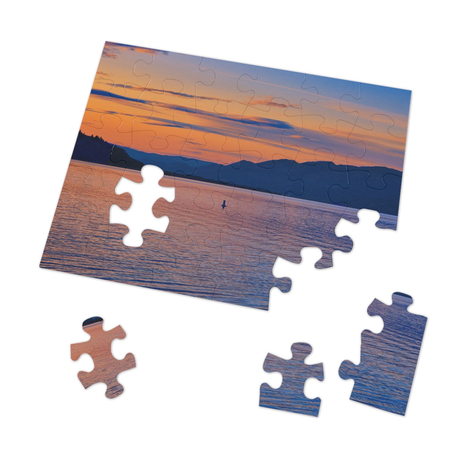 Jigsaw Puzzle (30, 110, 252, 500,1000-Piece) - Penticton Okanagan Lake Sunset
