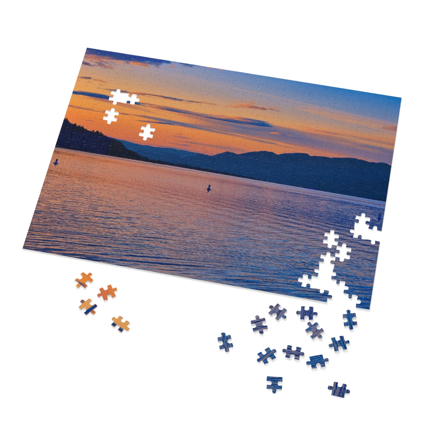Jigsaw Puzzle (30, 110, 252, 500,1000-Piece) - Penticton Okanagan Lake Sunset