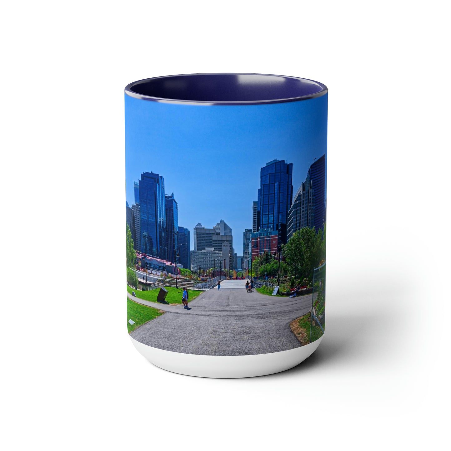 Accent Coffee Mugs, 15oz - Downtown Calgary Prince's Island Park HDR