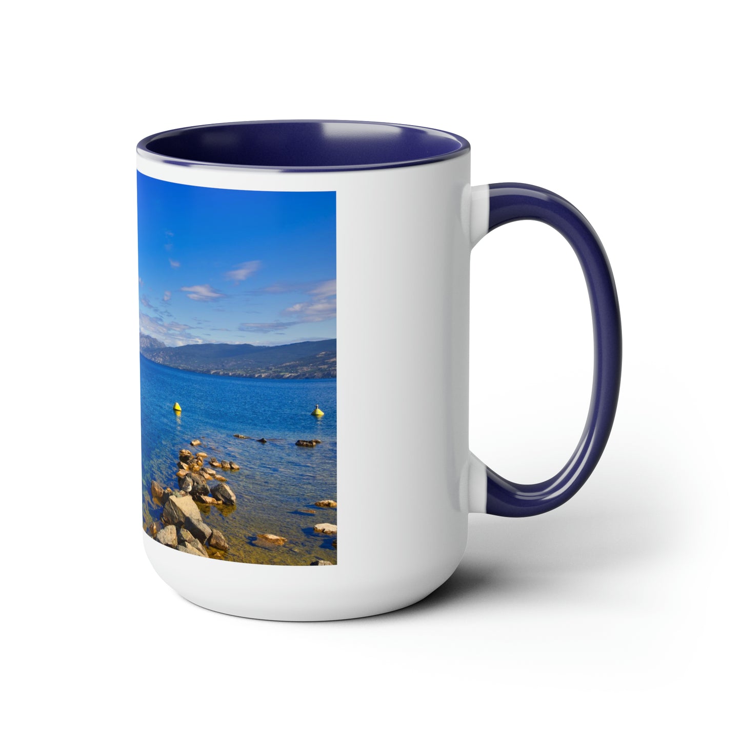 Accent Coffee Mugs, 15oz - Penticton Okanagan Lake Daytime