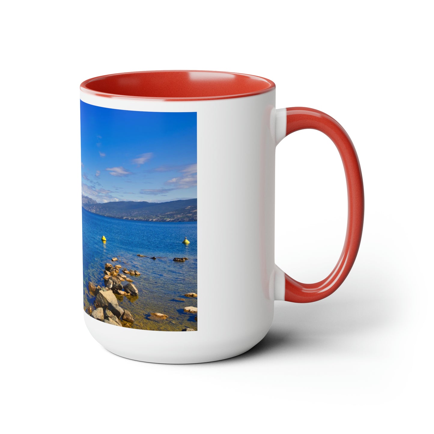 Accent Coffee Mugs, 15oz - Penticton Okanagan Lake Daytime