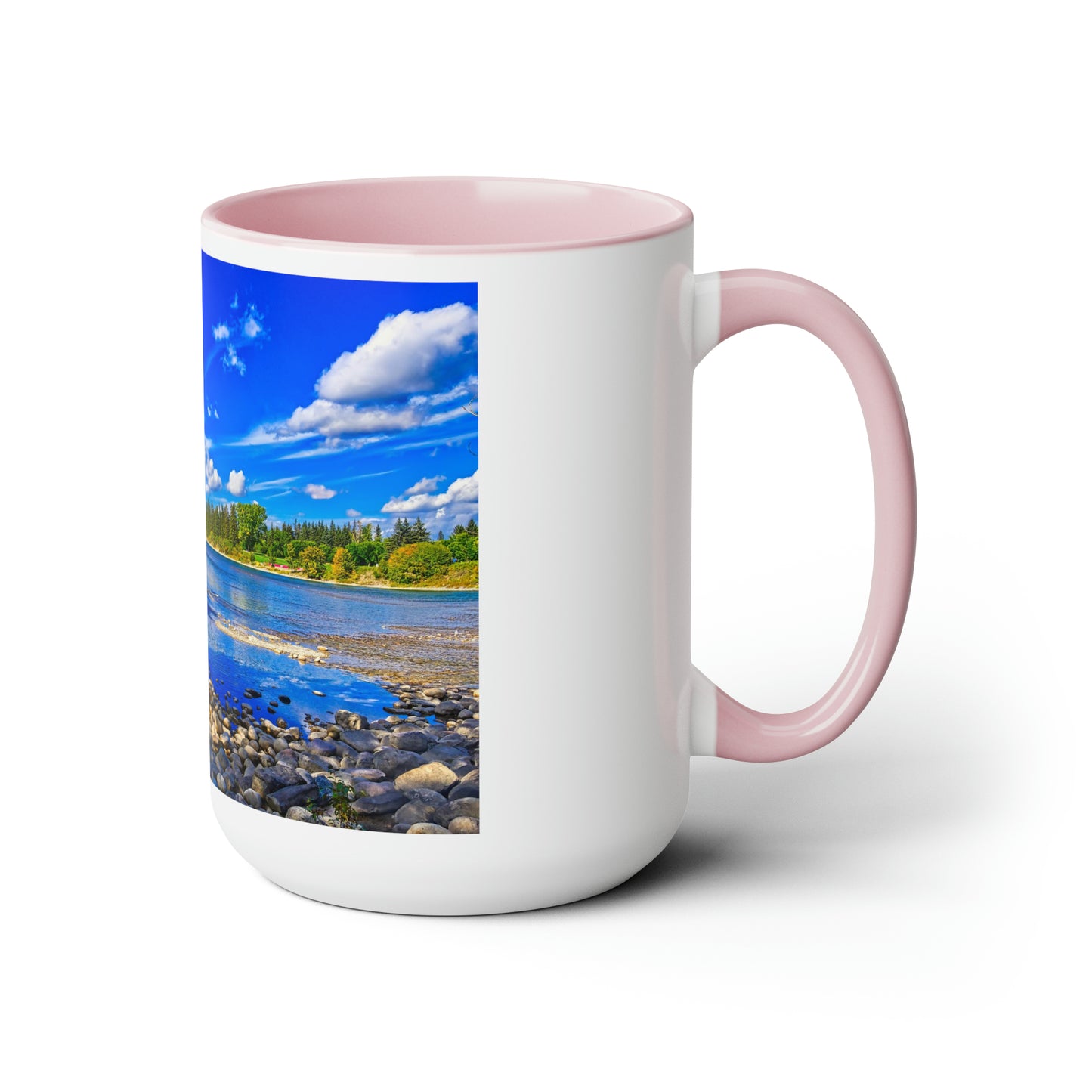 Accent Coffee Mugs, 15oz - Bow River Bowness Park Fall HDR