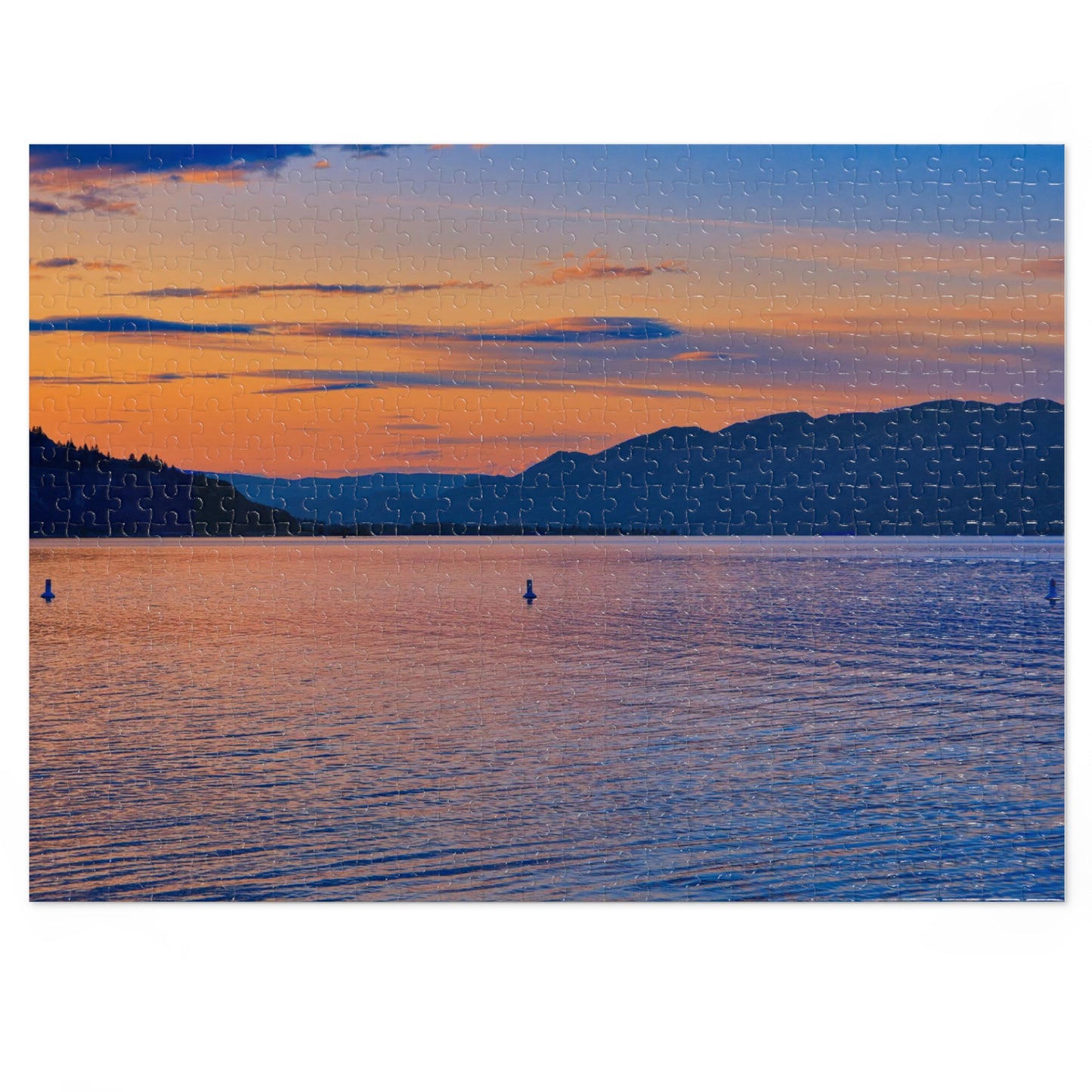 Jigsaw Puzzle (30, 110, 252, 500,1000-Piece) - Penticton Okanagan Lake Sunset