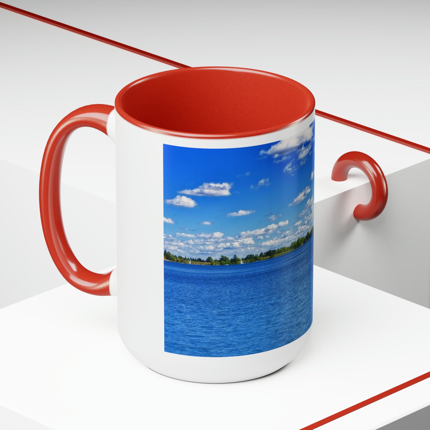 Accent Coffee Mugs, 15oz - Glenmore Reservoir South Glenmore Park Summer