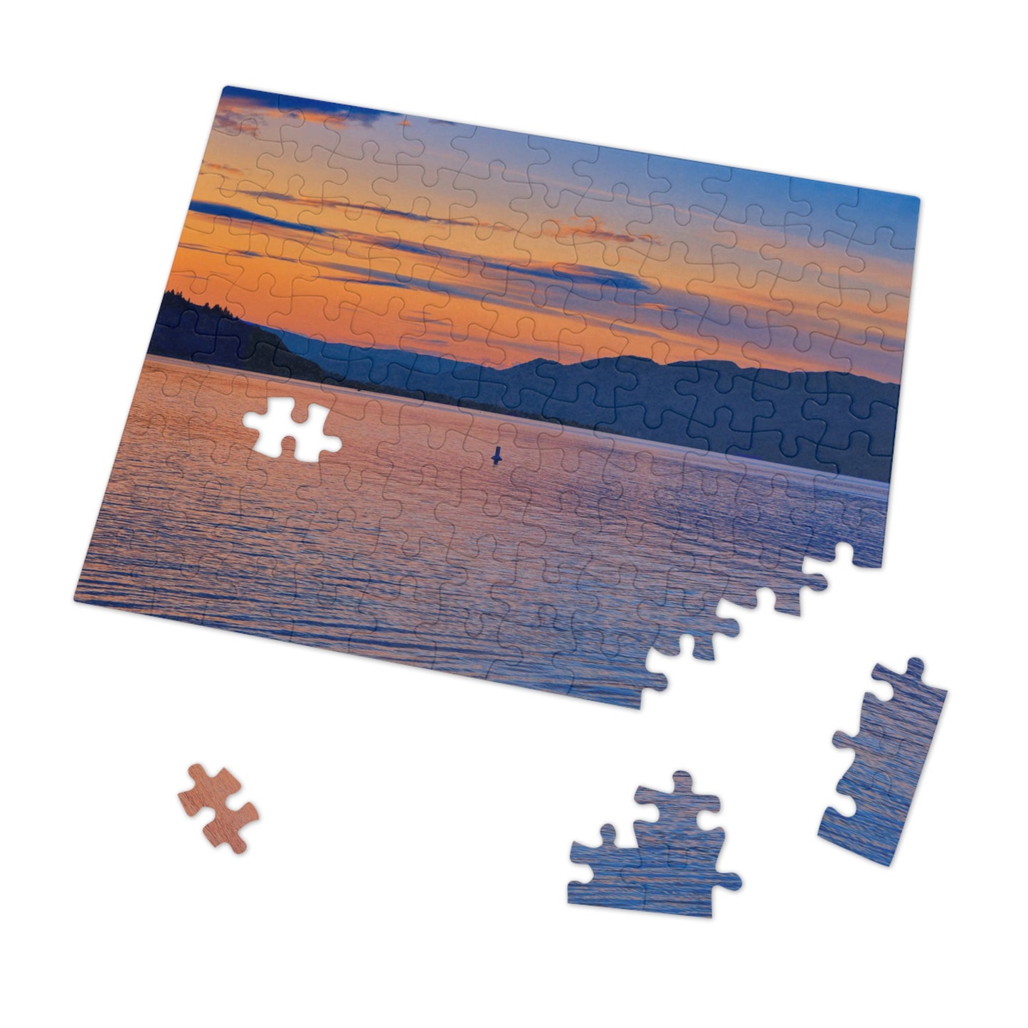 Jigsaw Puzzle (30, 110, 252, 500,1000-Piece) - Penticton Okanagan Lake Sunset