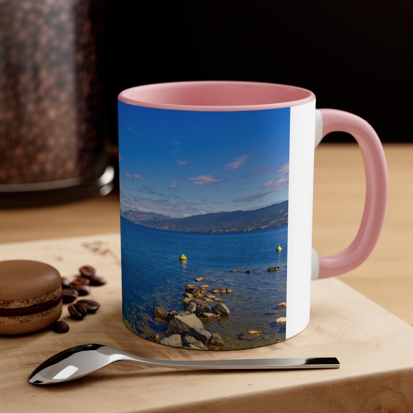 Accent Coffee Mug, 11oz - Penticton Okanagan Lake Daytime