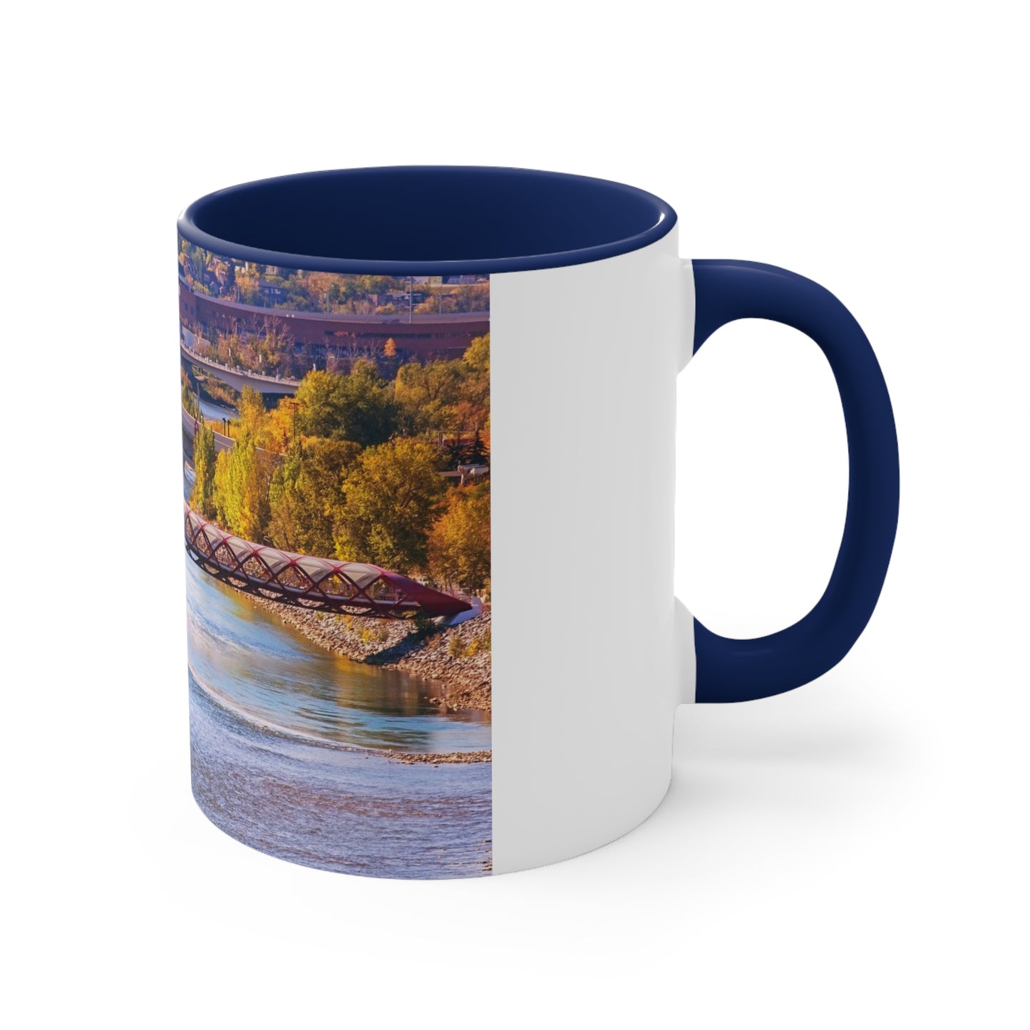 Accent Coffee Mug, 11oz - Peace Bridge McHugh Bluff Fall