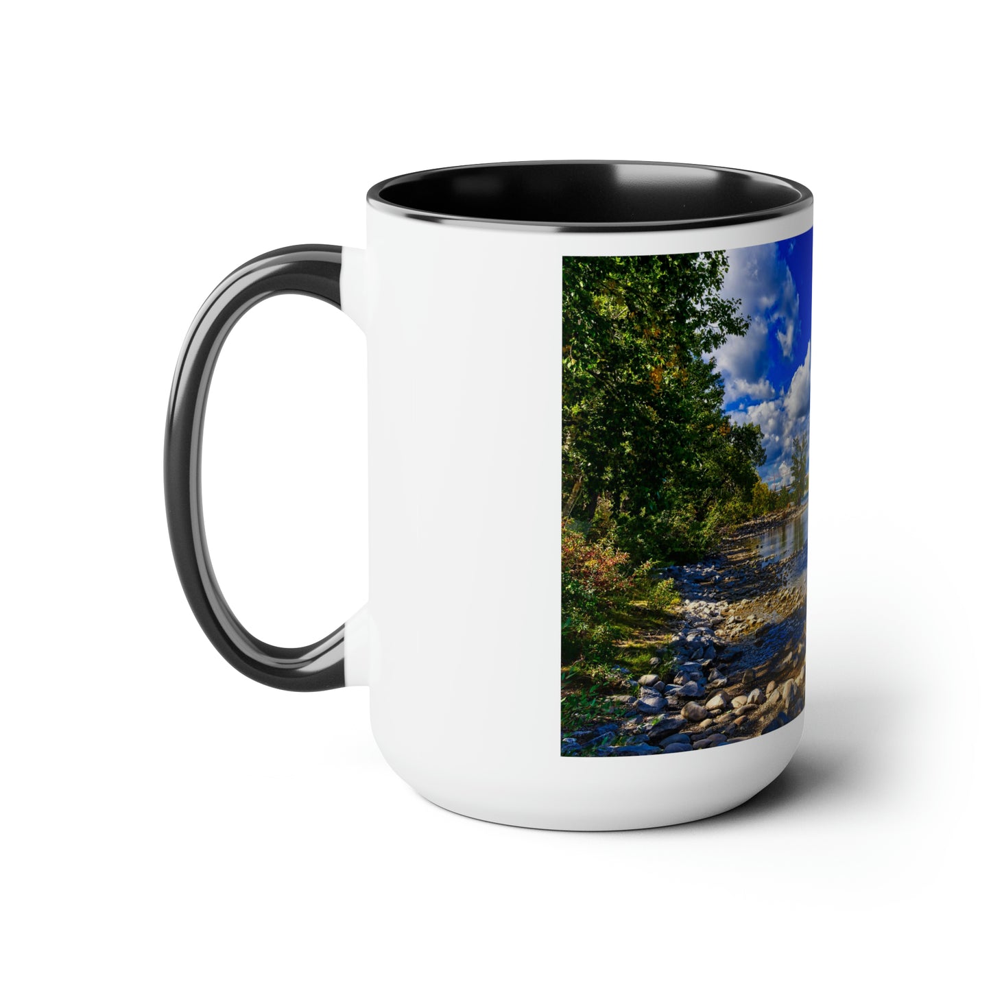 Accent Coffee Mugs, 15oz - Bow River Bowness Park Fall HDR