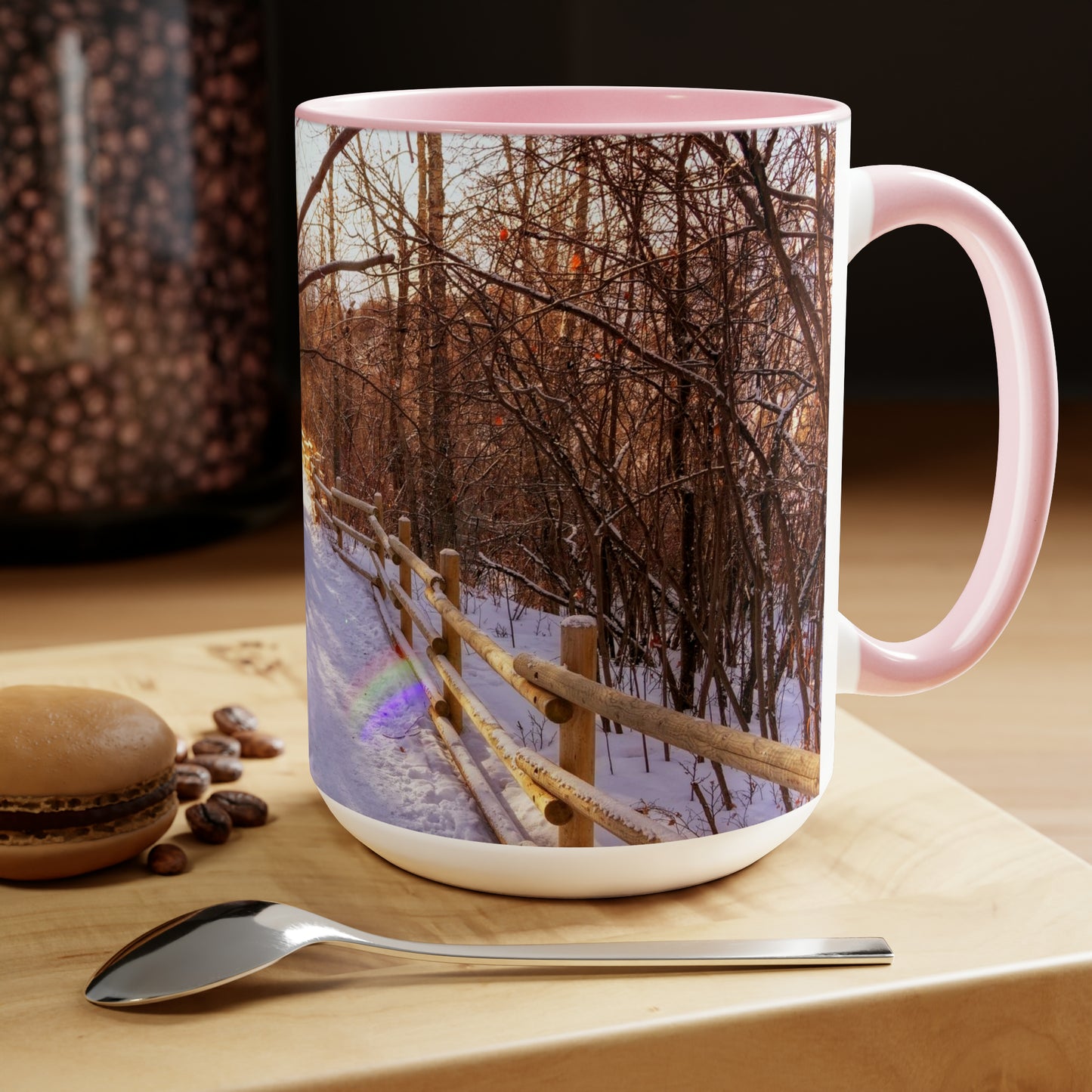 Accent Coffee Mugs, 15oz - Riverdale Park Winter Forest