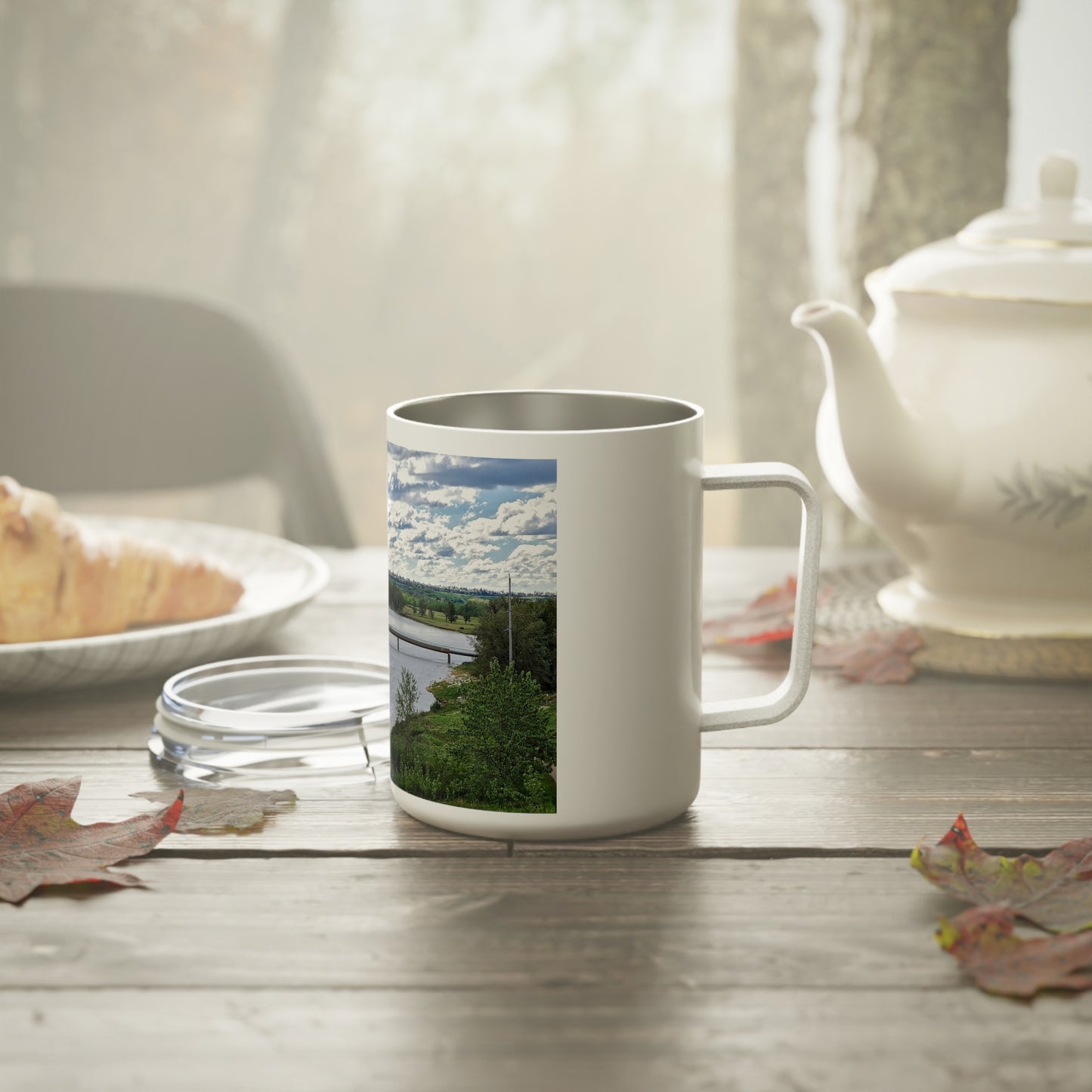 Insulated Coffee Mug, 10oz - Bow River Fish Creek Park Mallard Point